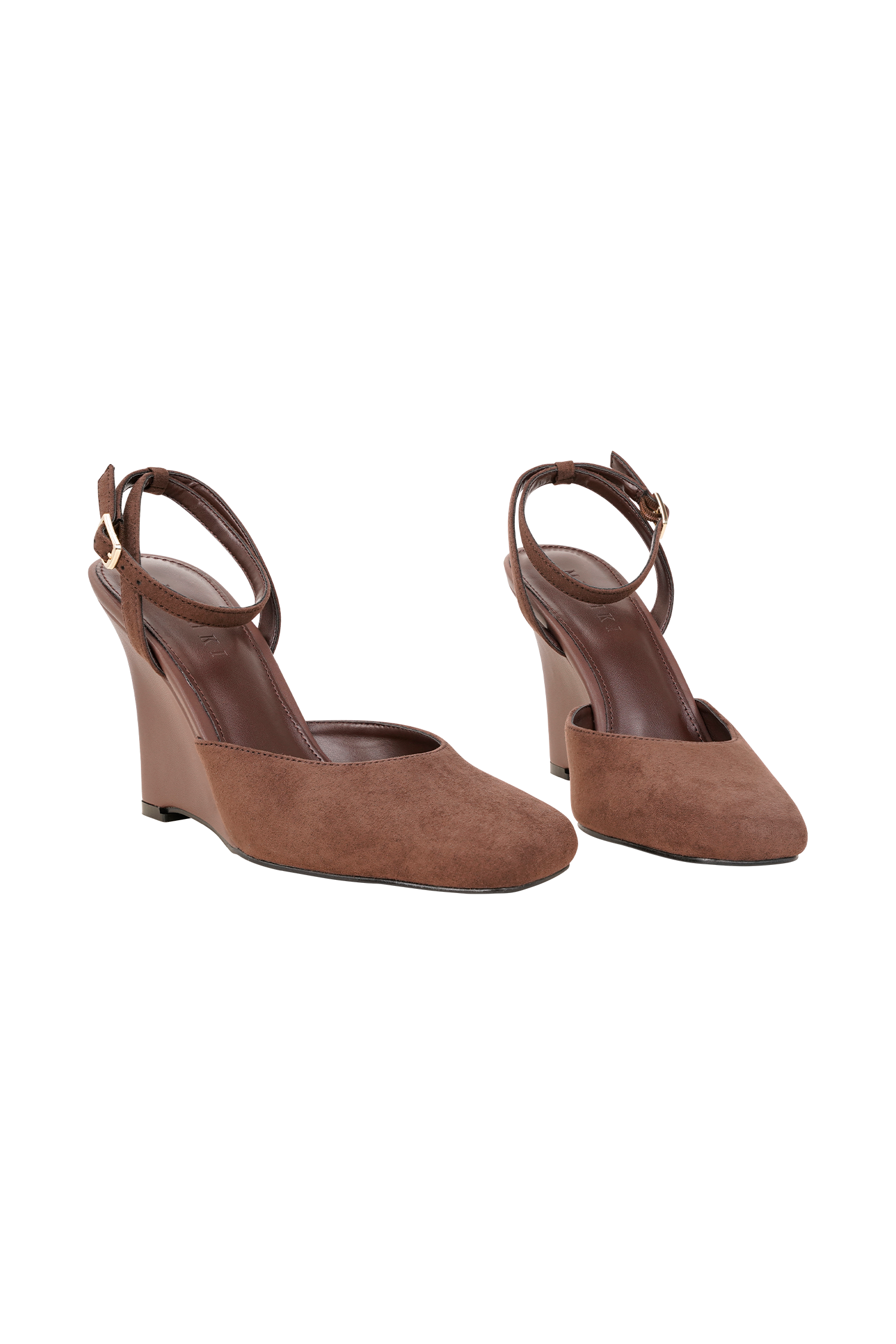 Kaleen Faux Suede Wedge Heel - Chocolate #7