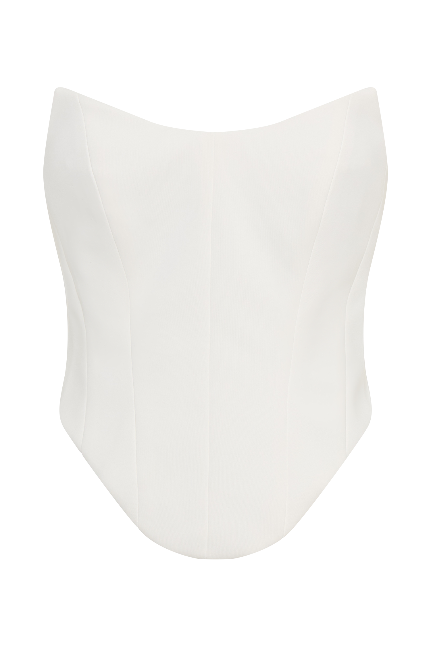Karina Strapless Scuba Corset  - White #9