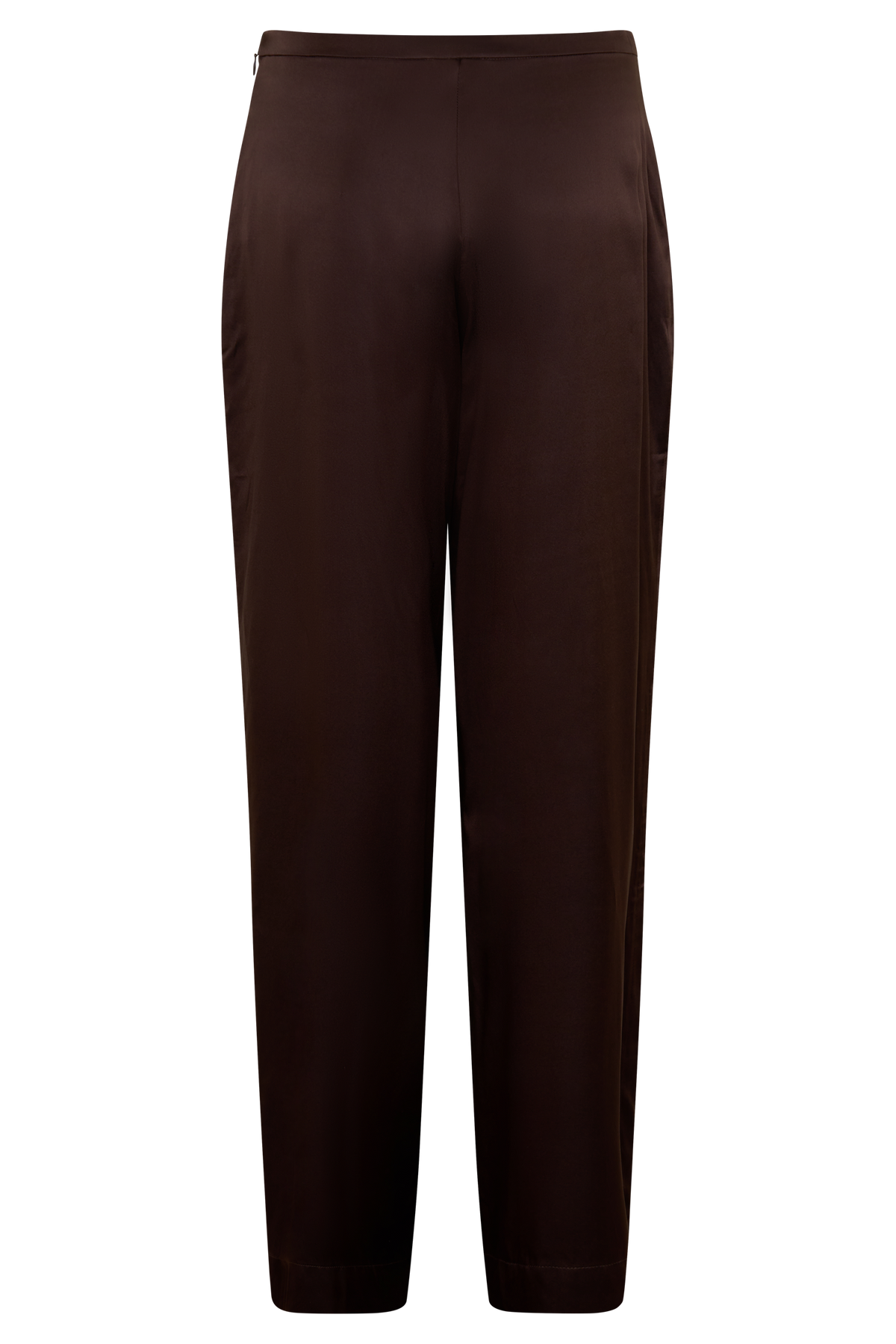 Kayla Silk Blend Straight Leg Pants - Dark Chocolate #8