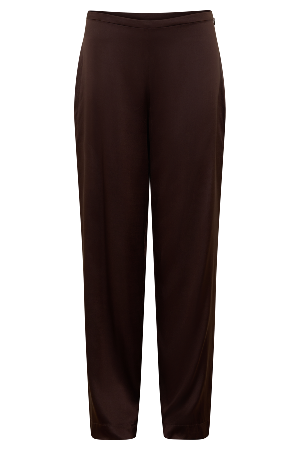Kayla Silk Blend Straight Leg Pants - Dark Chocolate #9