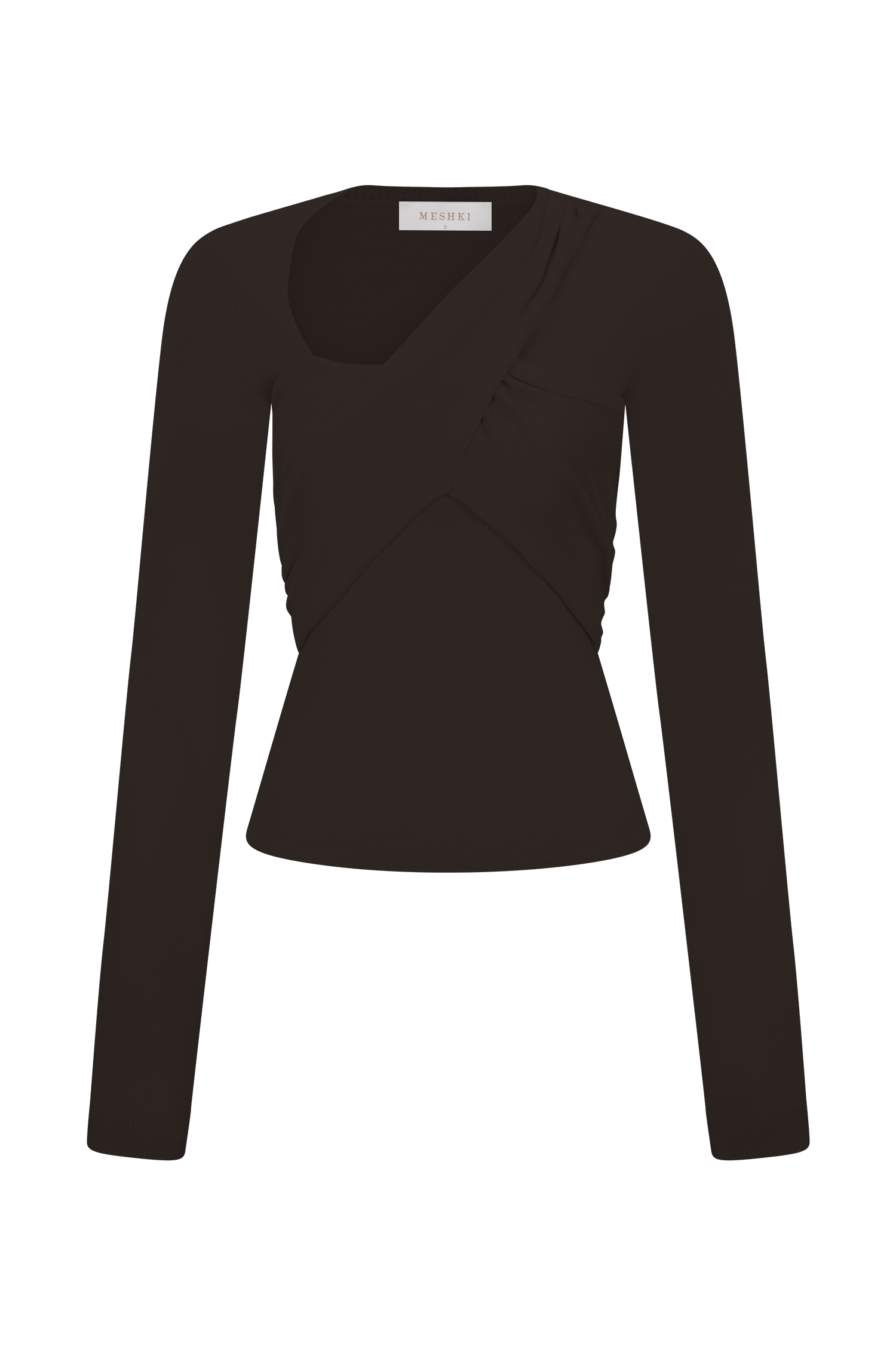 Kaylen Knit Long Sleeve Top - Dark Chocolate #9