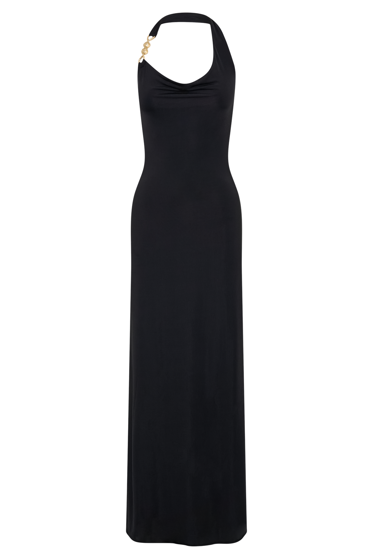 Khanh Slinky Halter Maxi Dress - Black #13