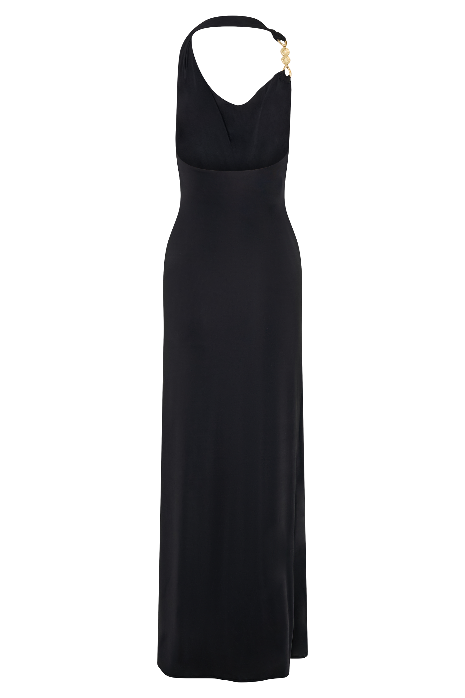Khanh Slinky Halter Maxi Dress - Black #12