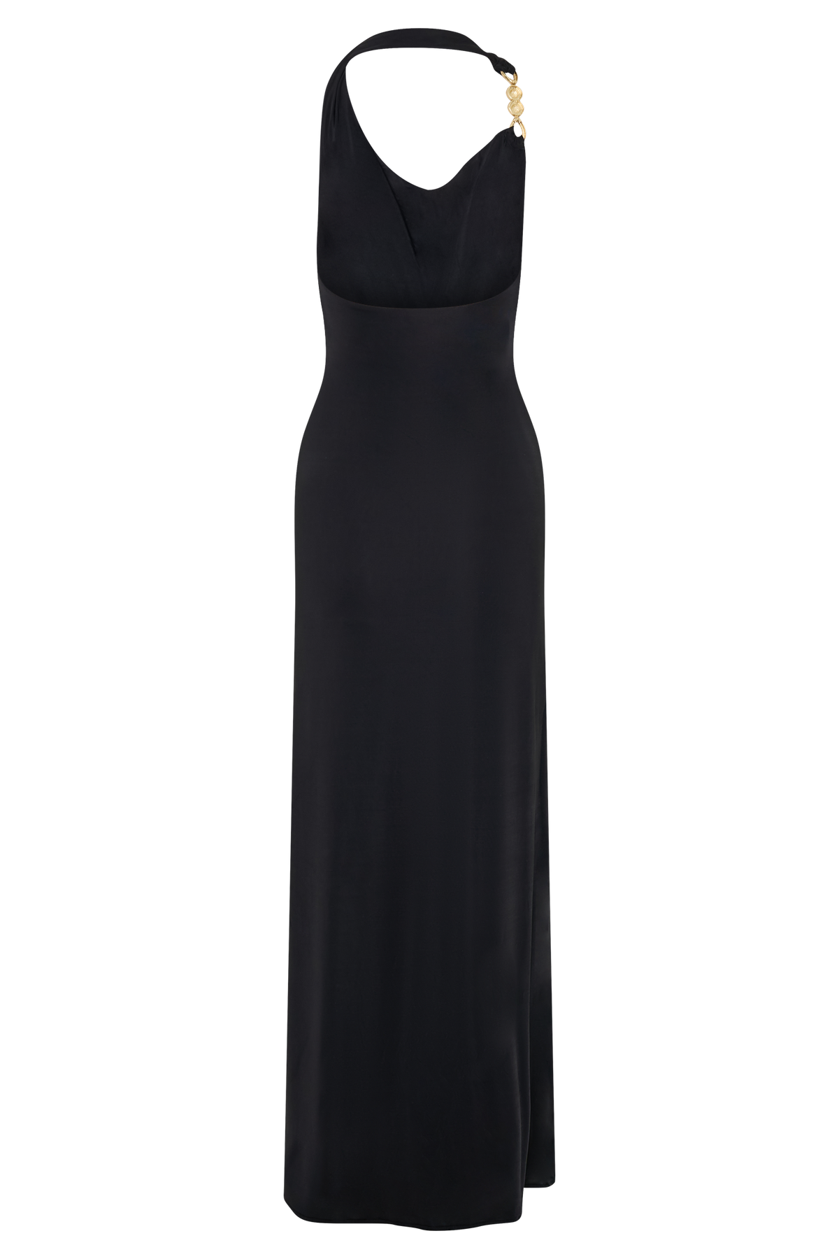 Khanh Slinky Halter Maxi Dress - Black #12