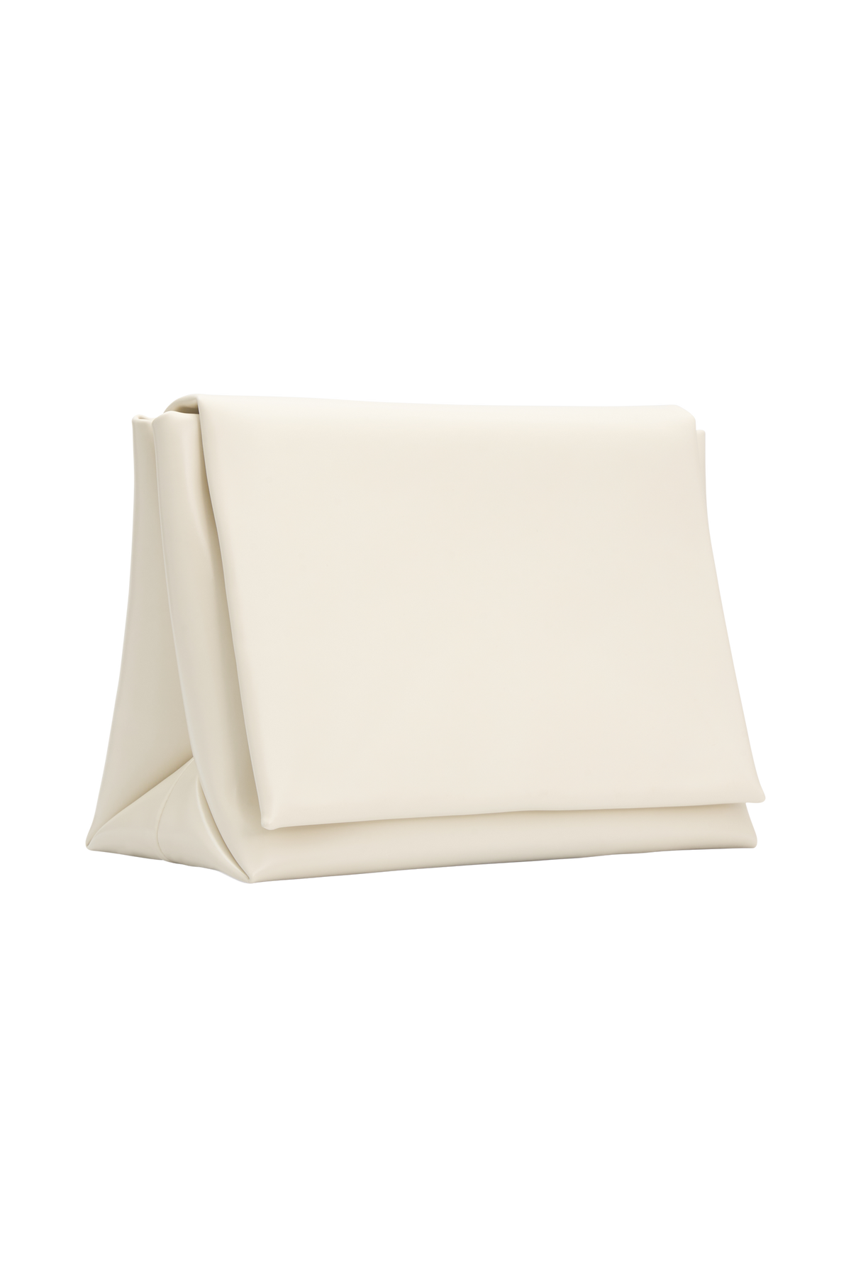Kiera Faux Leather Oversized Clutch - Ivory #6