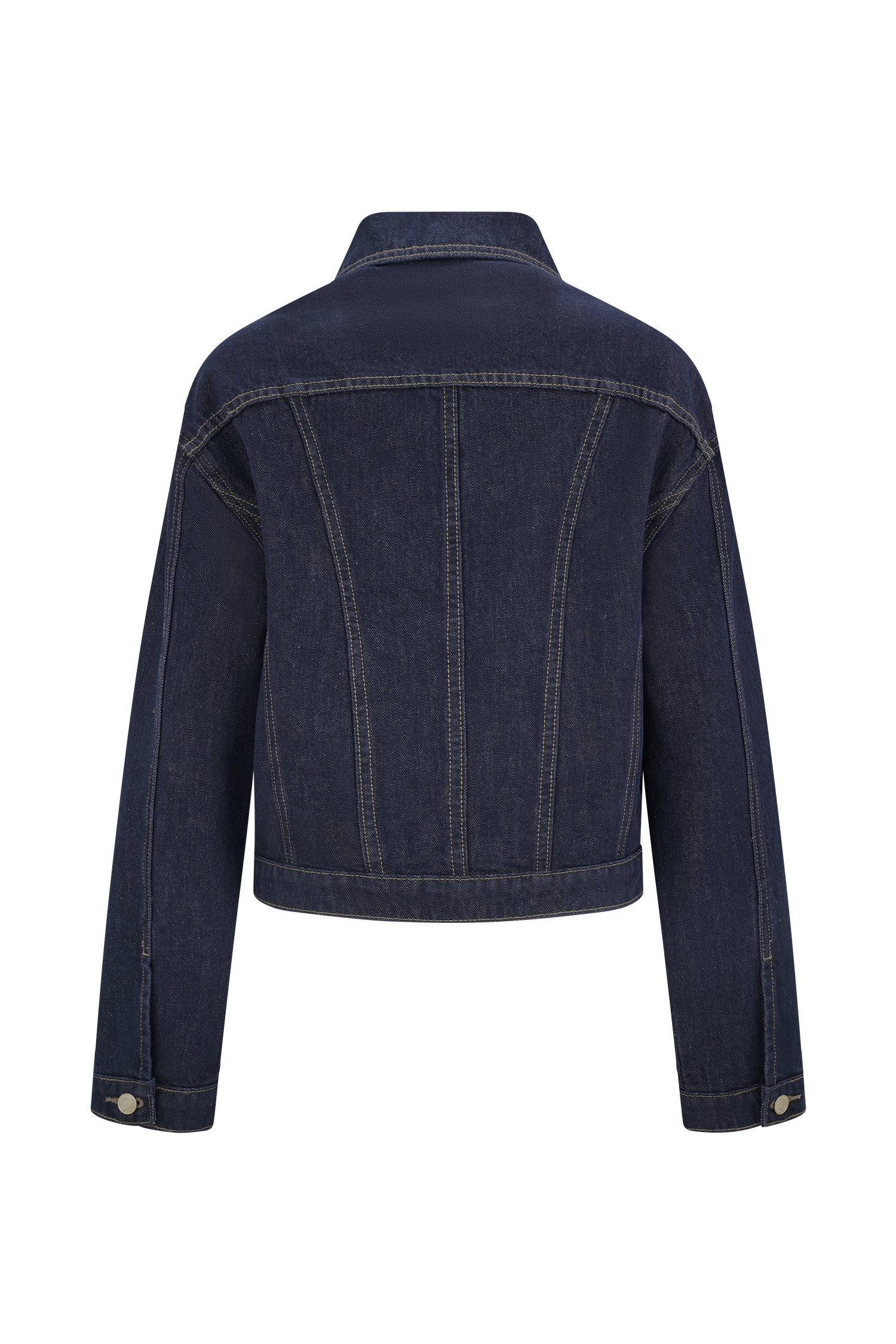 Kirra Cinched Denim Jacket - Washed Indigo Blue #10