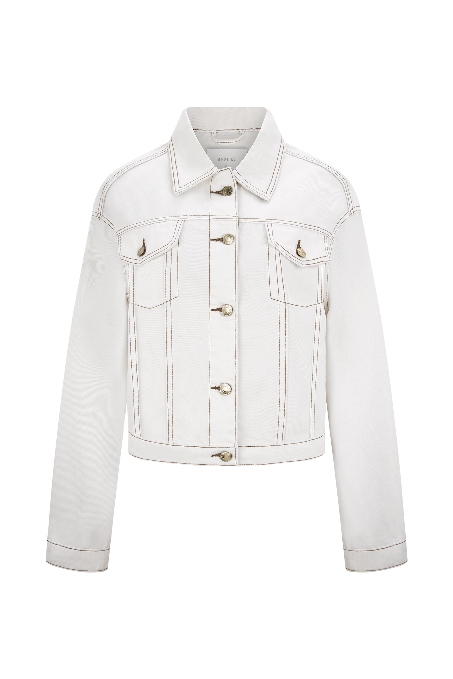 Kirra Cinched Denim Jacket - White