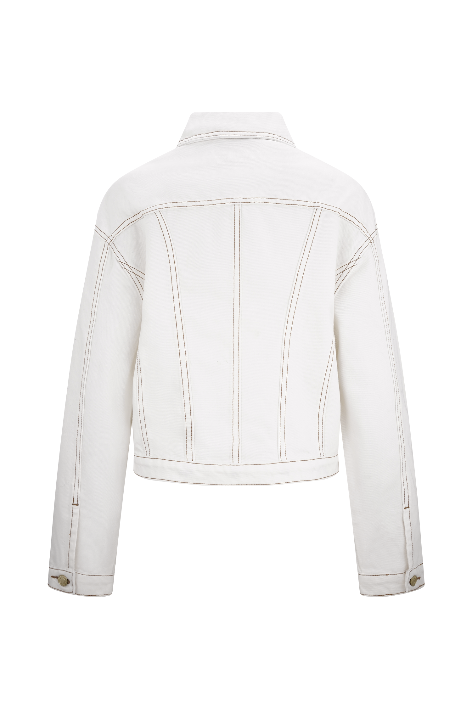 Kirra Cinched Denim Jacket - White #9