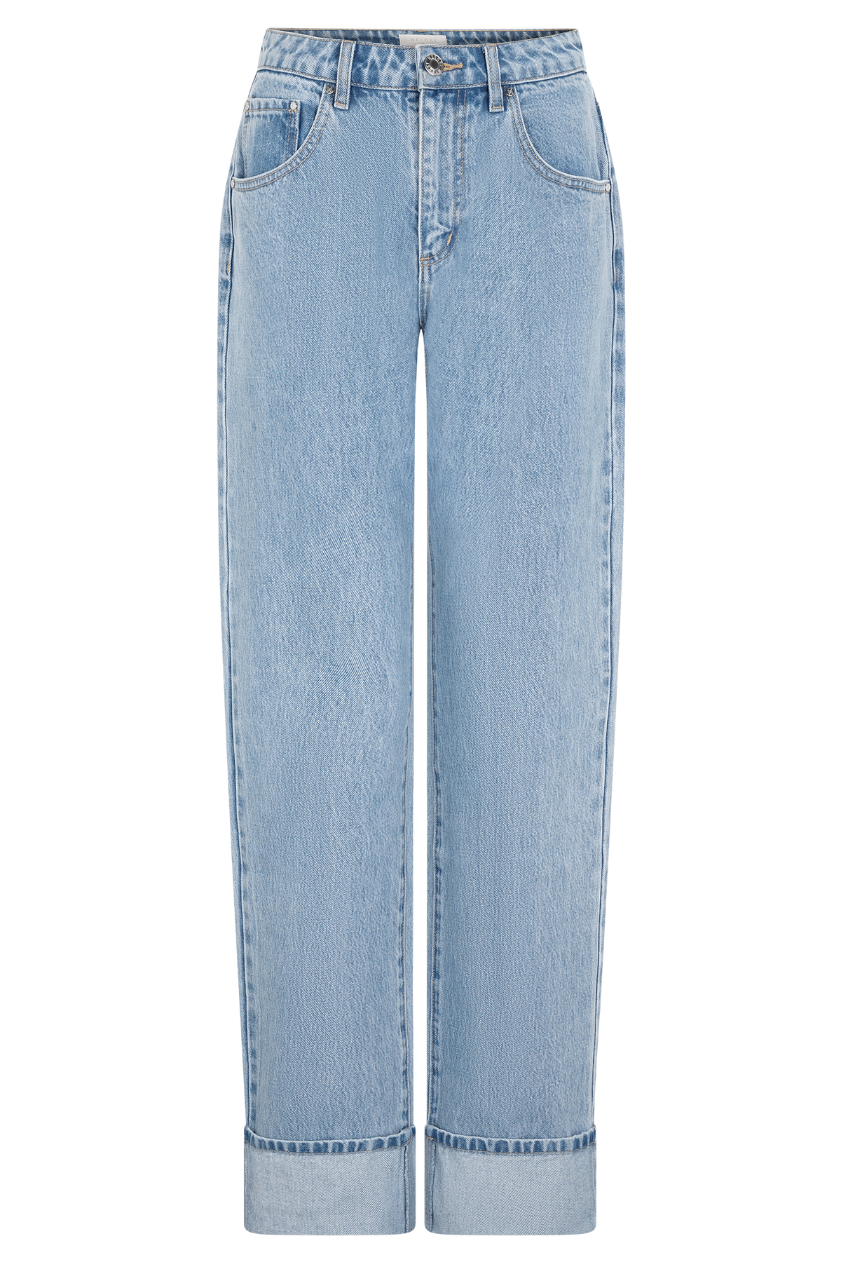 Kirralee Straight Leg Cuffed Jeans - Classic Blue #9
