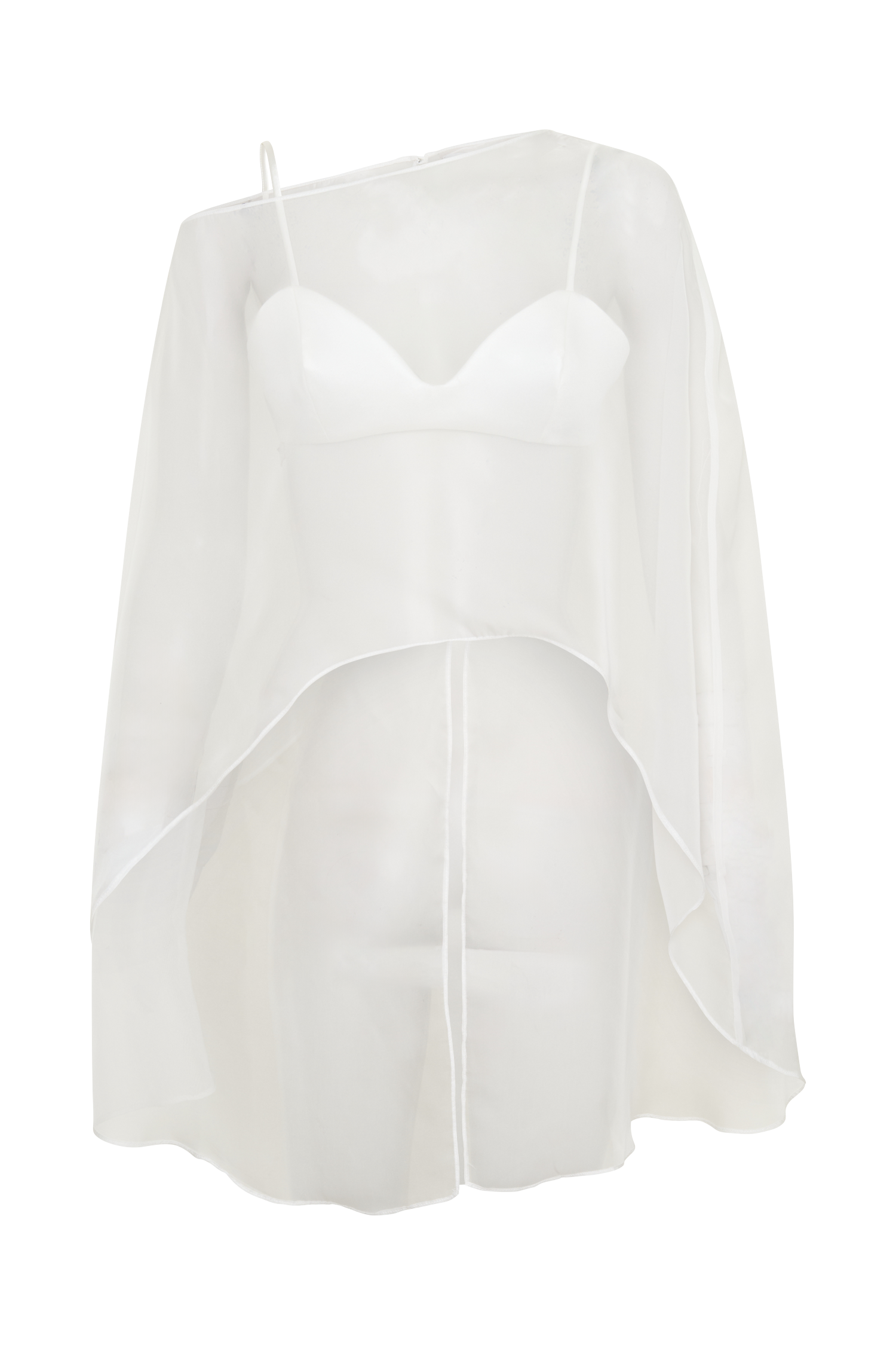 Kirstine Bralette With Chiffon Cape - Ivory #9
