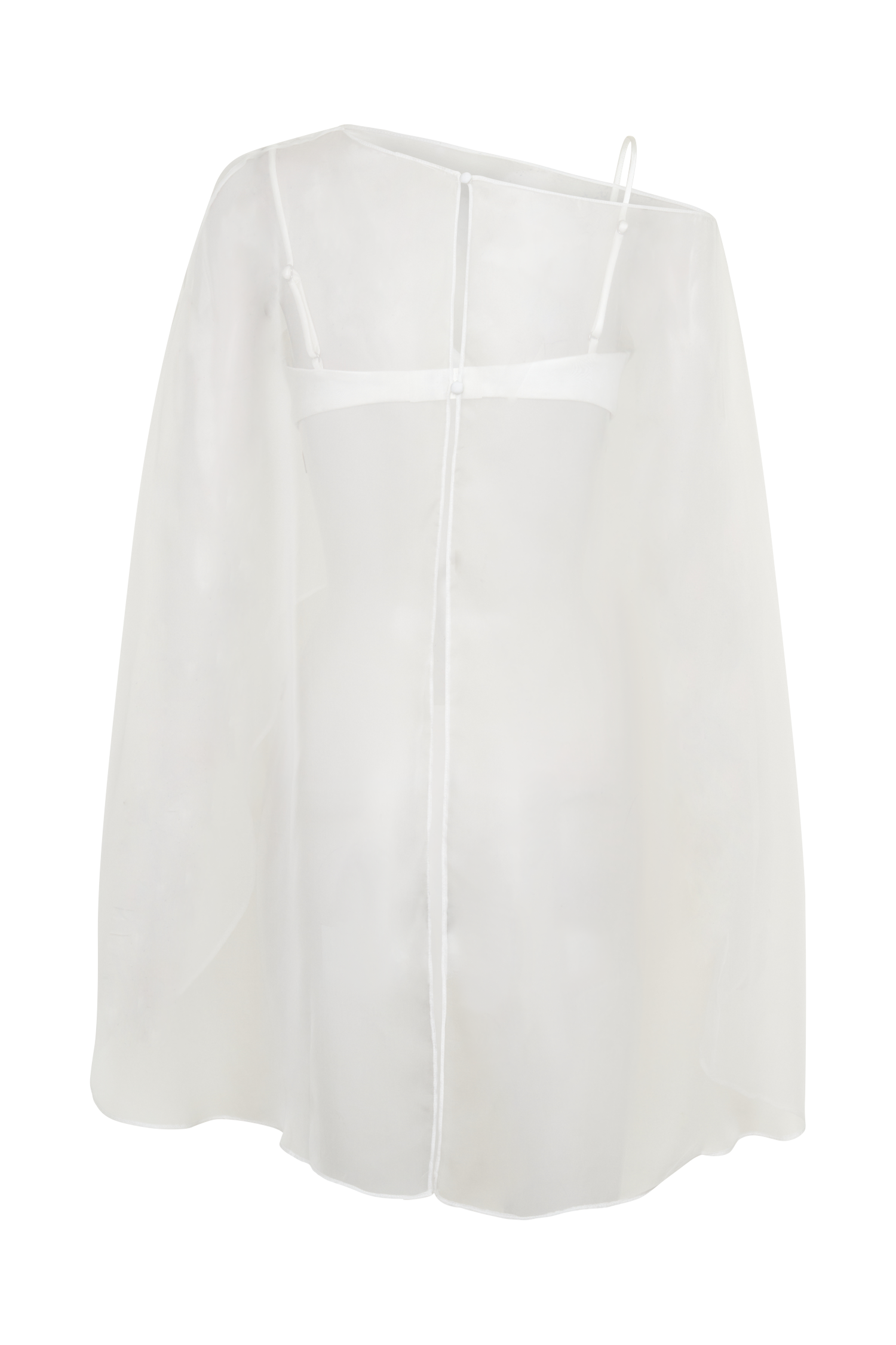 Kirstine Bralette With Chiffon Cape - Ivory #8