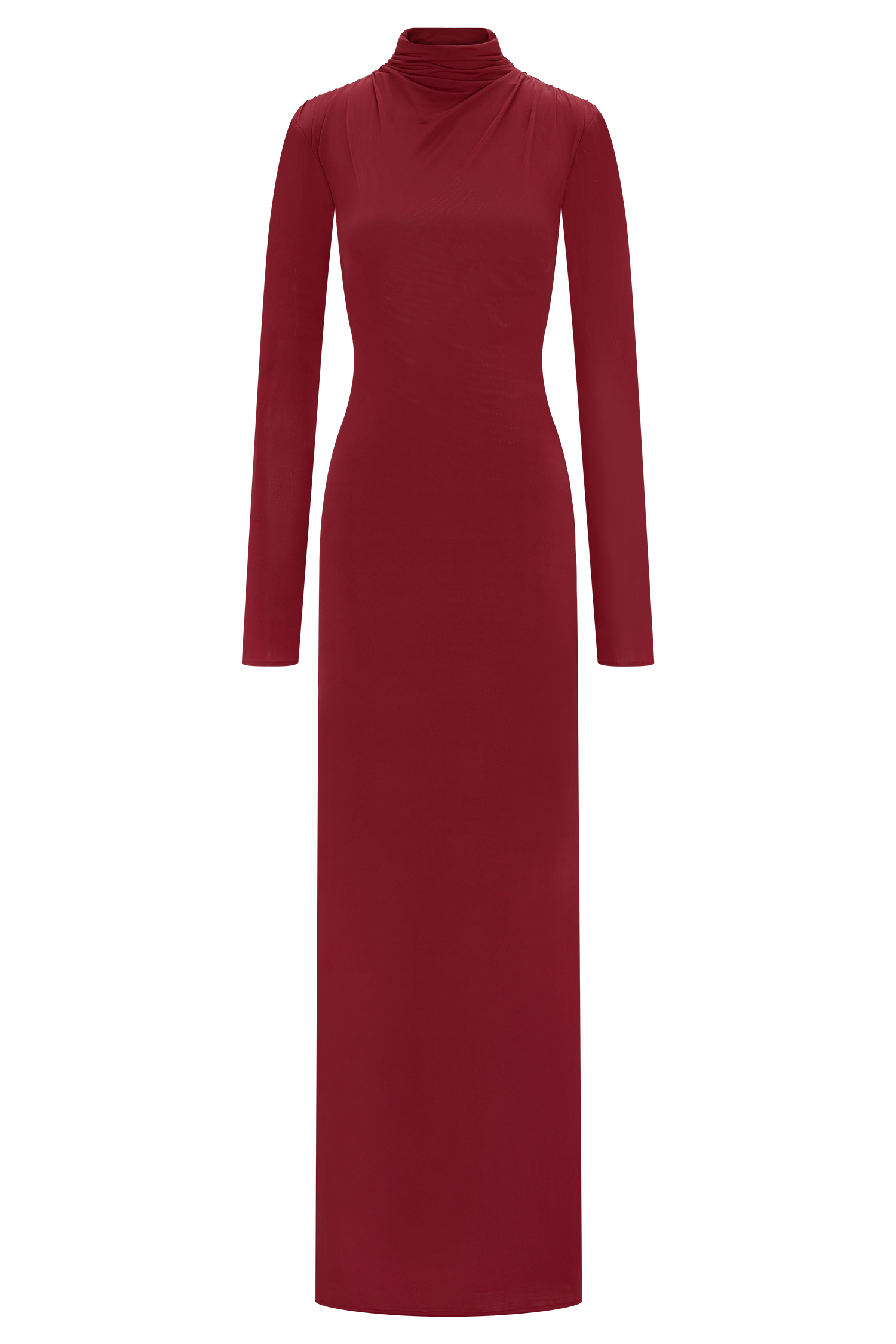 Kiyah Slinky Cut Out Maxi Dress - Red #10