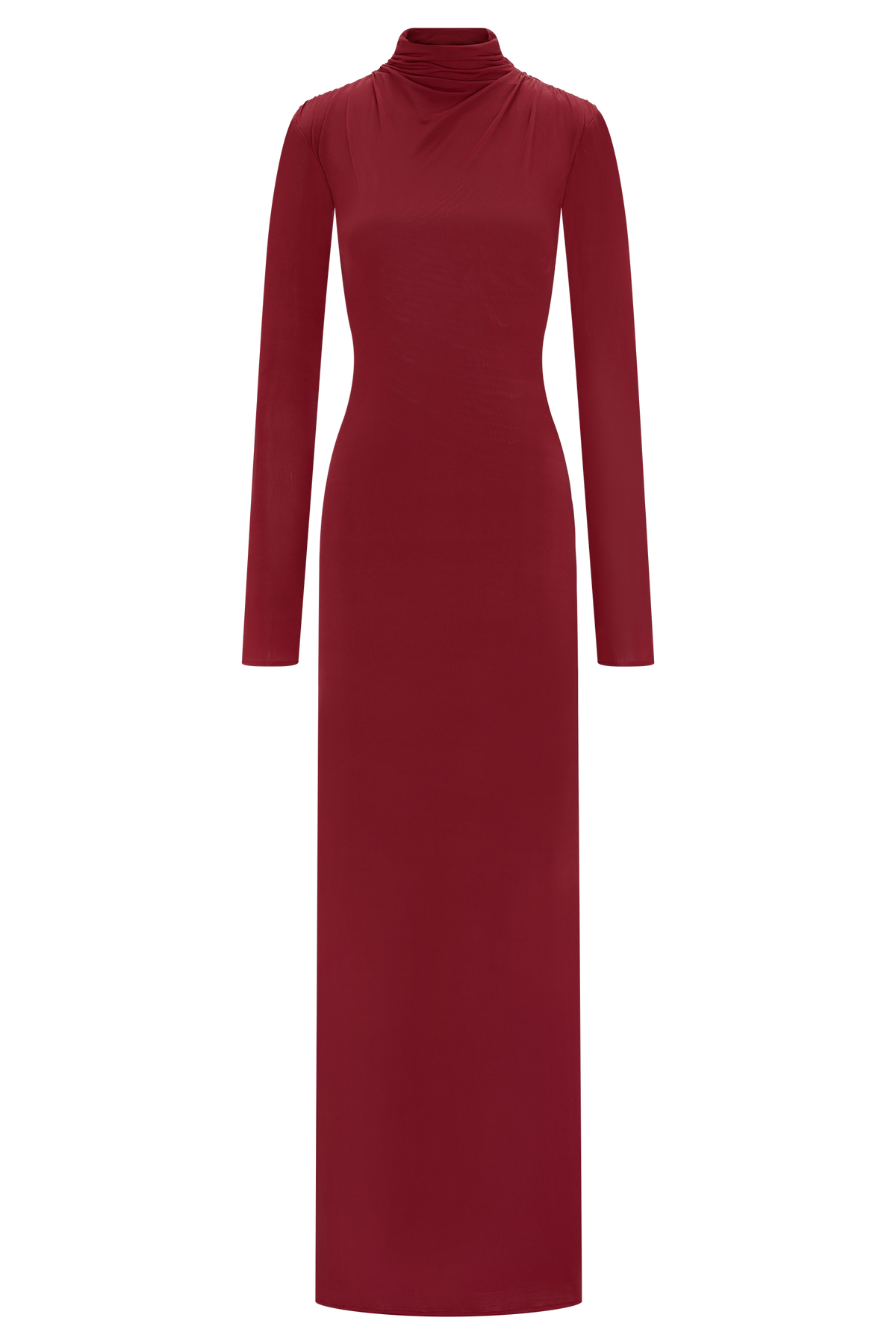 Kiyah Slinky Cut Out Maxi Dress - Red