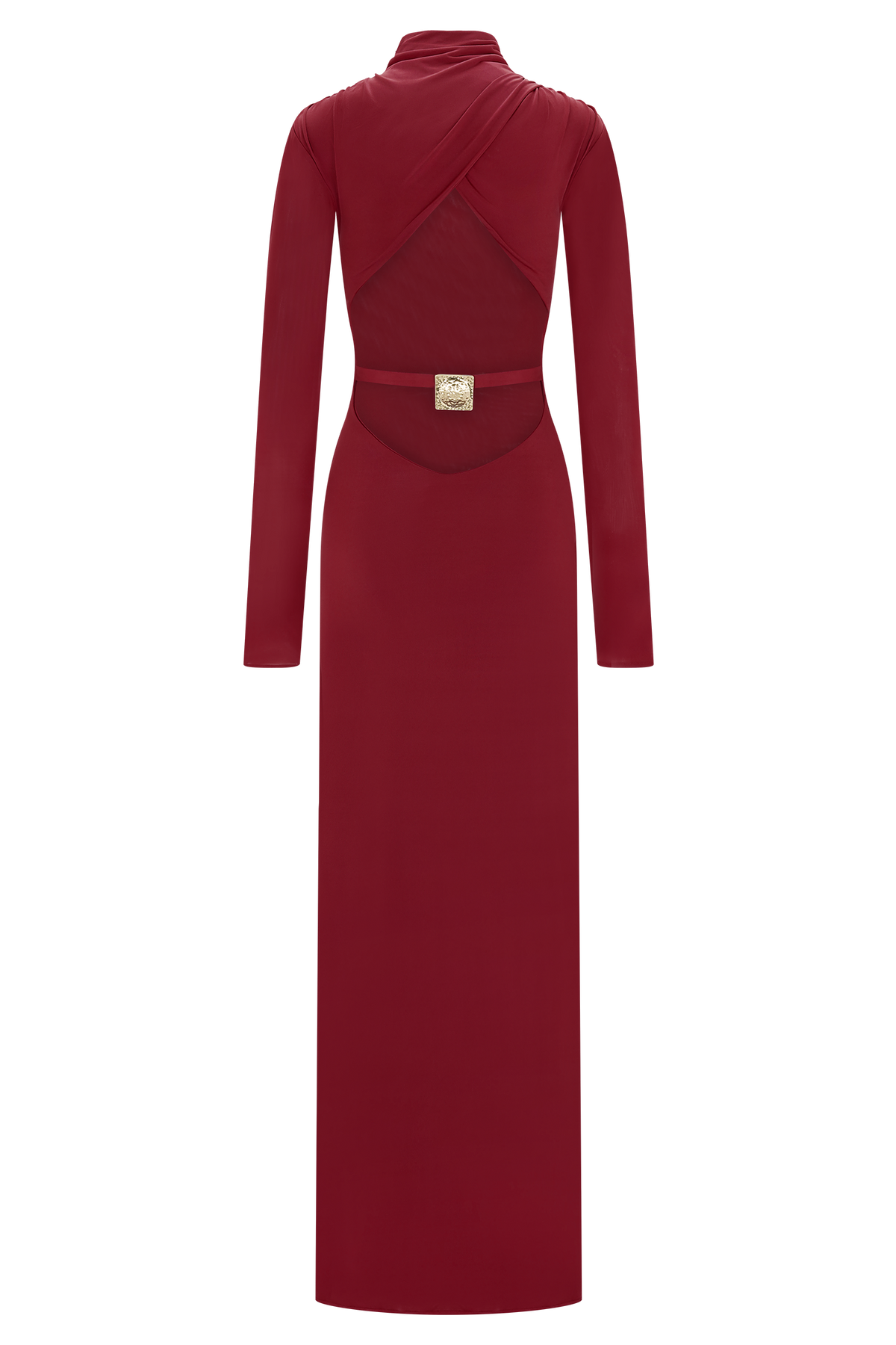 Kiyah Slinky Cut Out Maxi Dress - Red #9