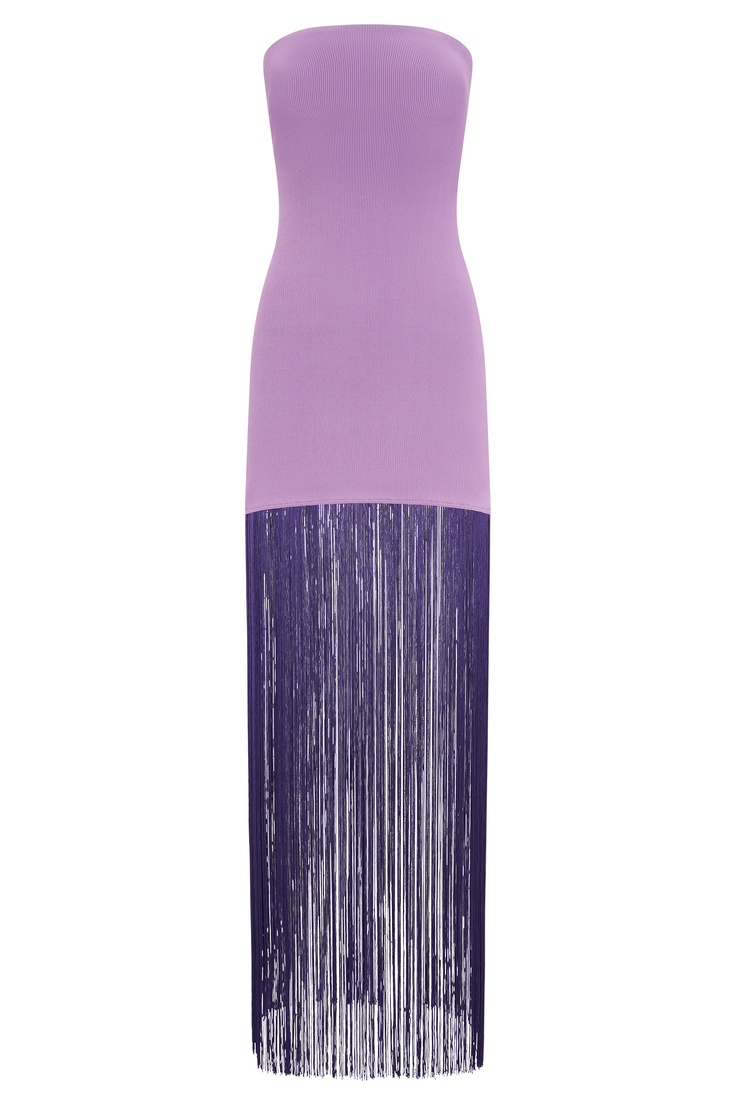 Koah Fringe Bandage Knit Maxi Dress - Purple #10