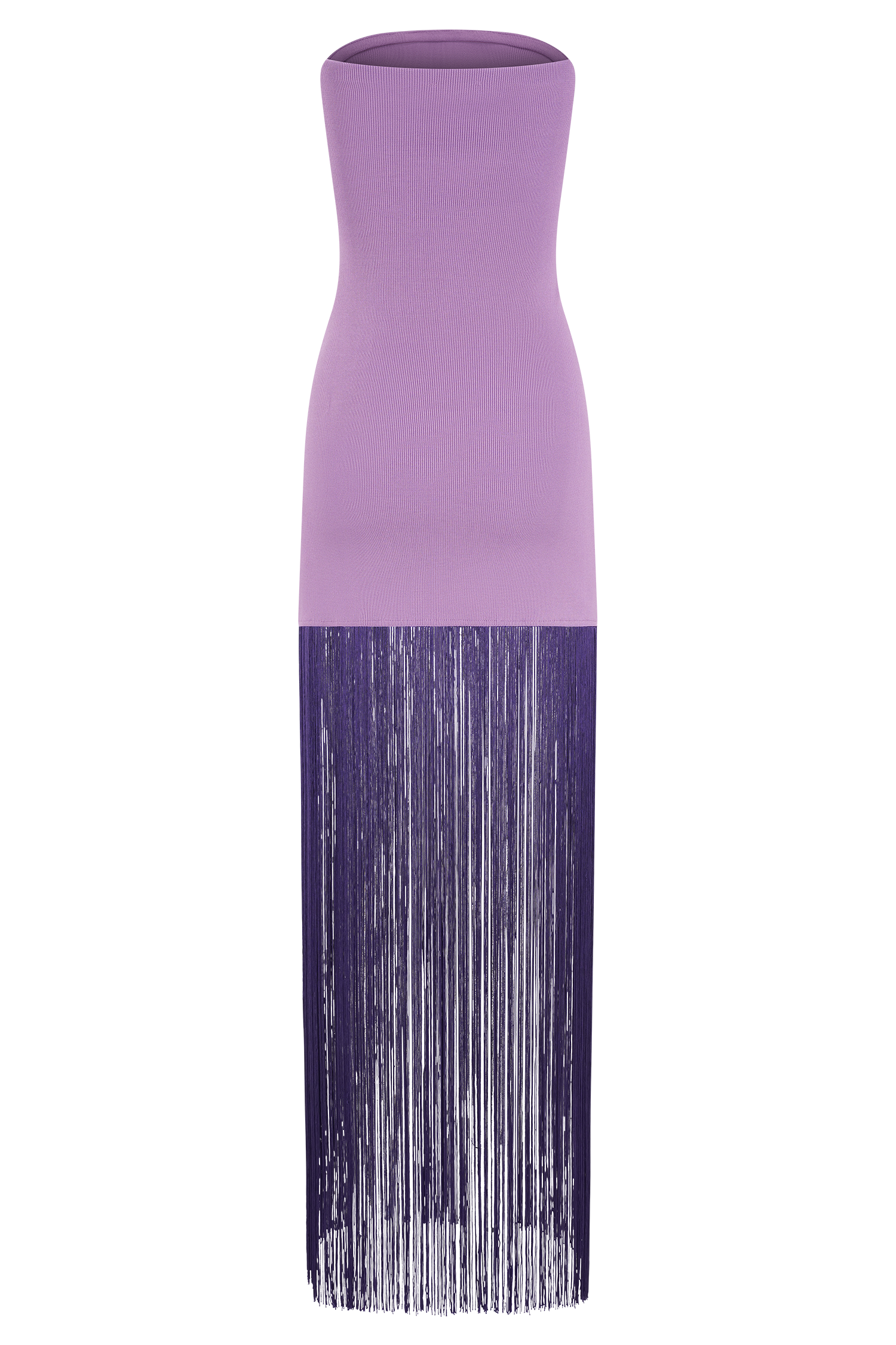 Koah Fringe Bandage Knit Maxi Dress - Purple #9