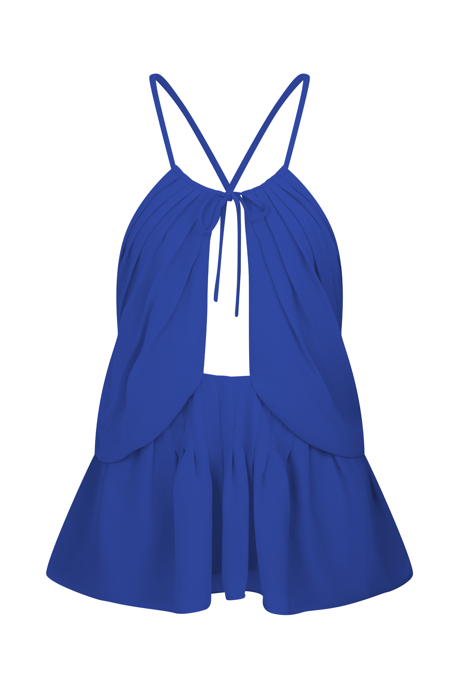 Korra Chiffon Halter Top - Cobalt Blue #7
