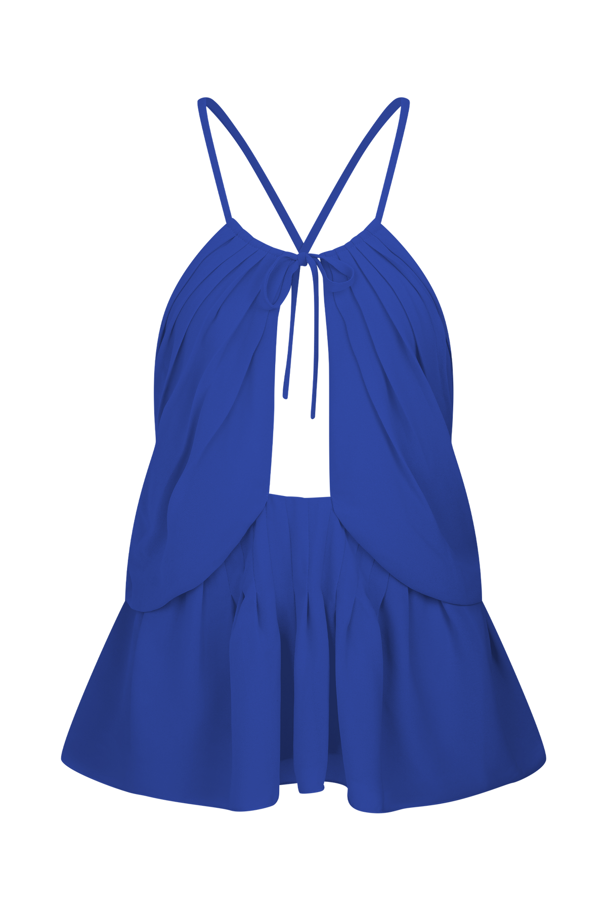 Korra Chiffon Halter Top - Cobalt Blue #7