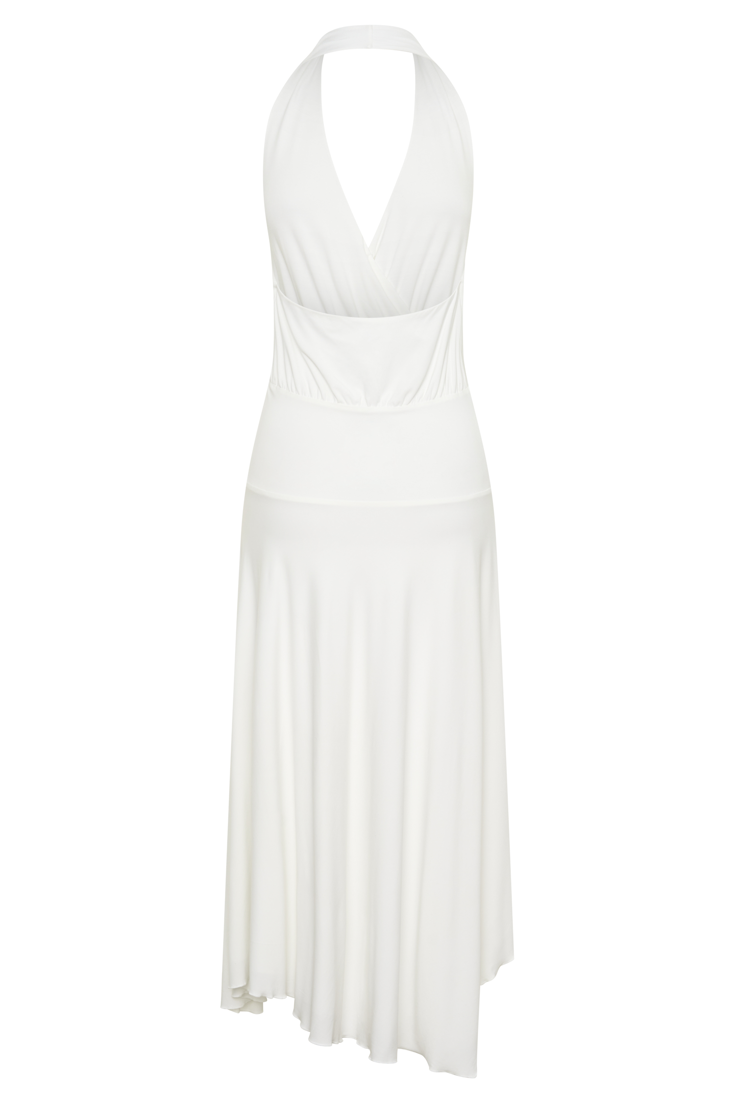 Krish Hankie Halter Midi Dress - White #8
