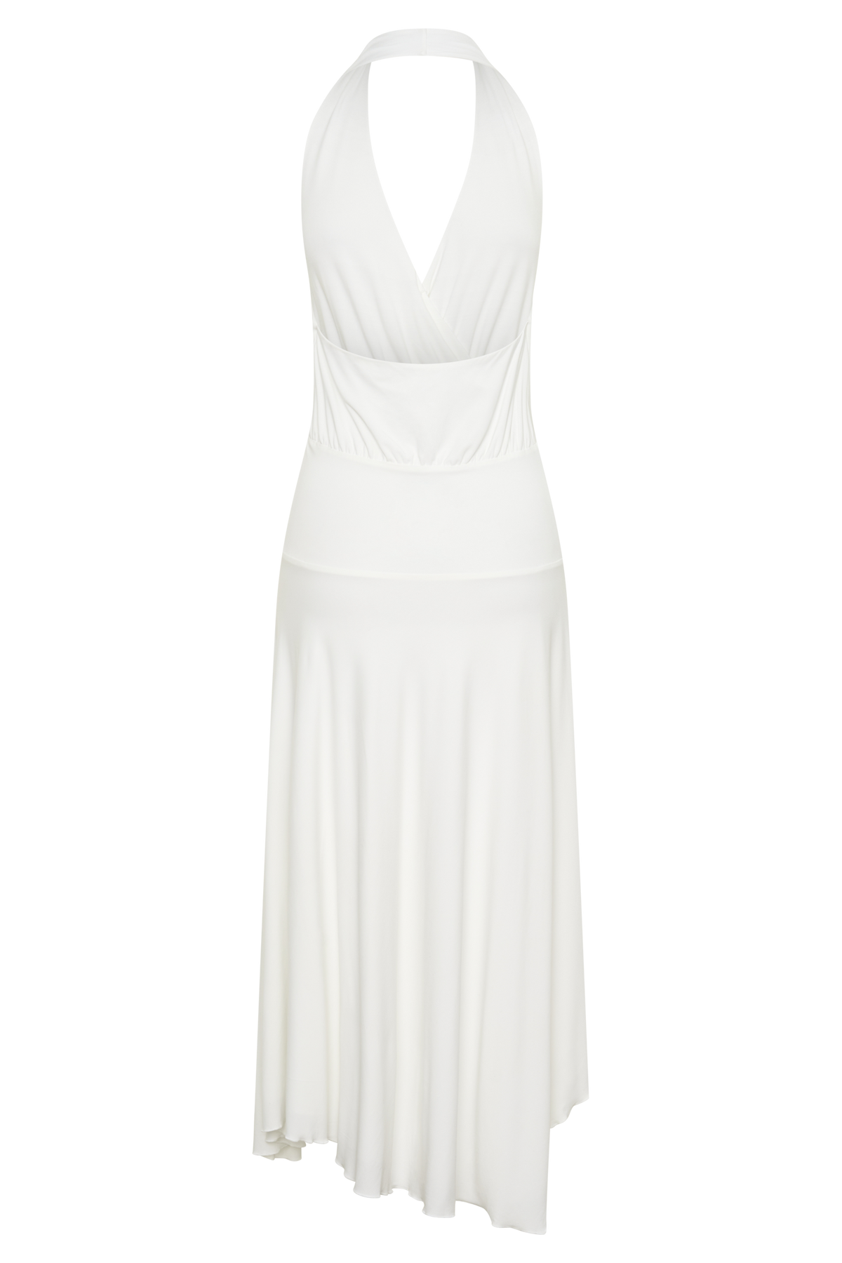 Krish Hankie Halter Midi Dress - White #7