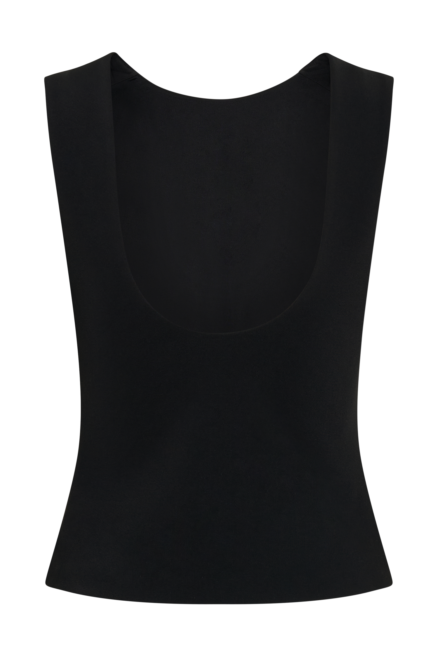 Kyra Open Back Scuba Crepe Top - Black #10