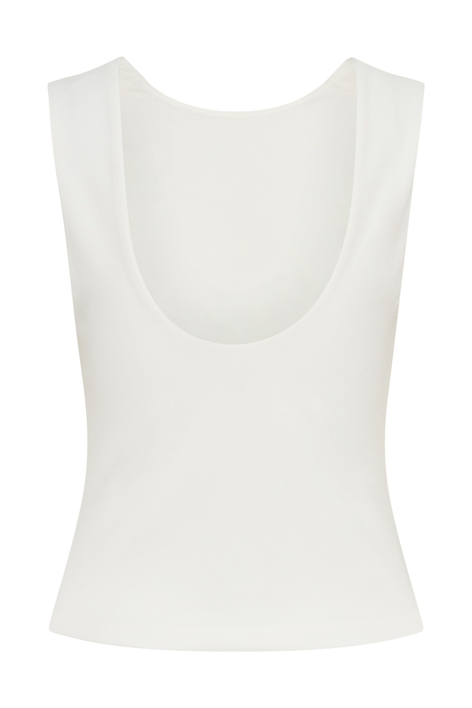 Kyra Open Back Scuba Crepe Top - White #9