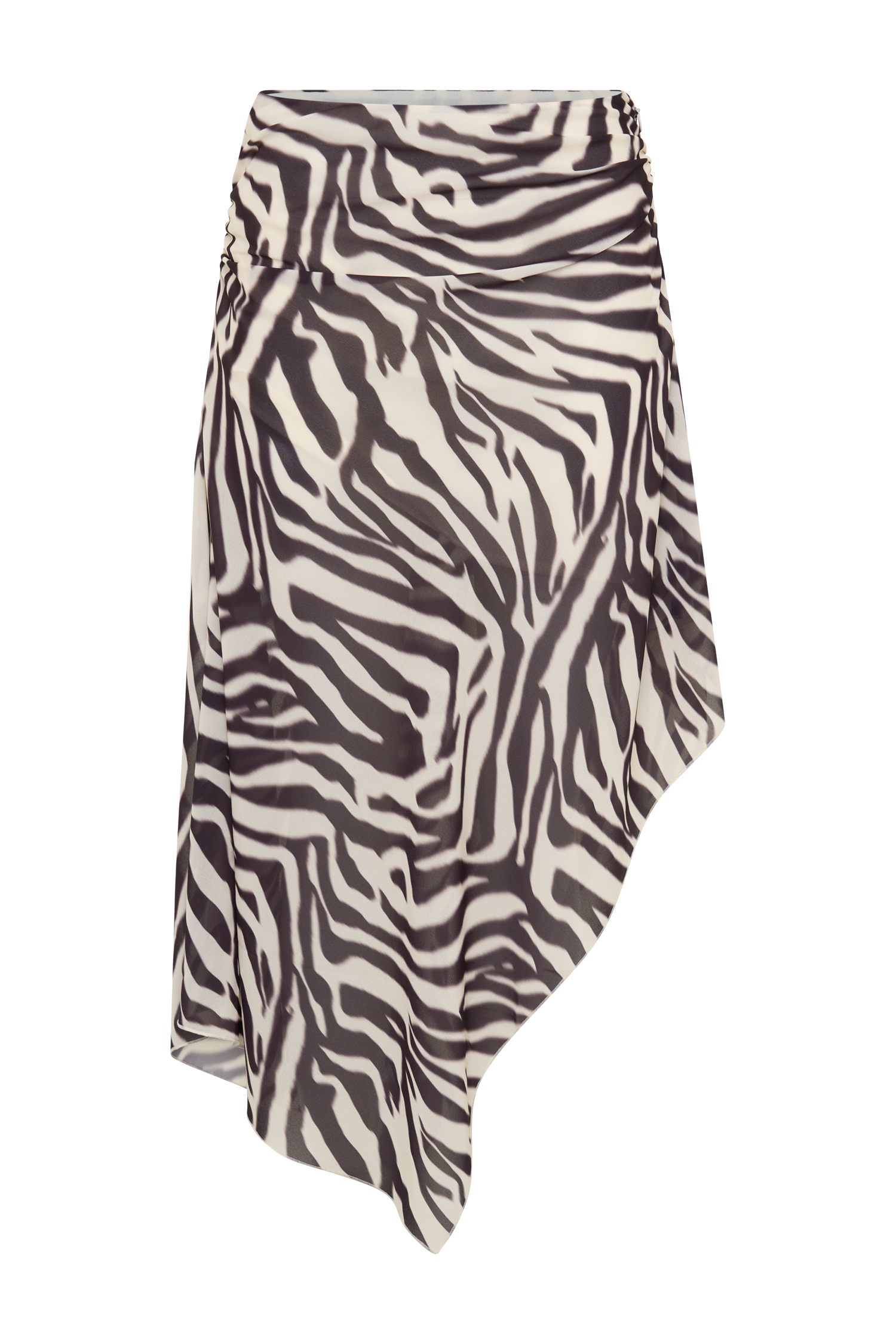 Lana Chiffon Midi Skirt - Abstract Zebra Print #9