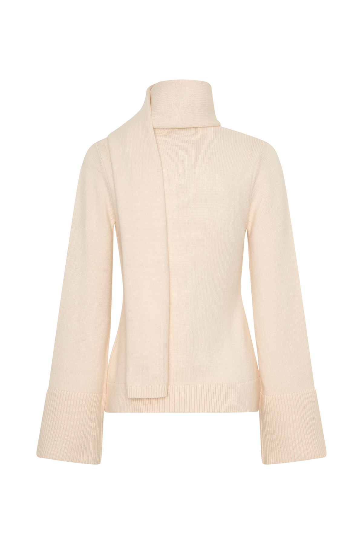Lara Knit Cardigan With Scarf - Ivory #8