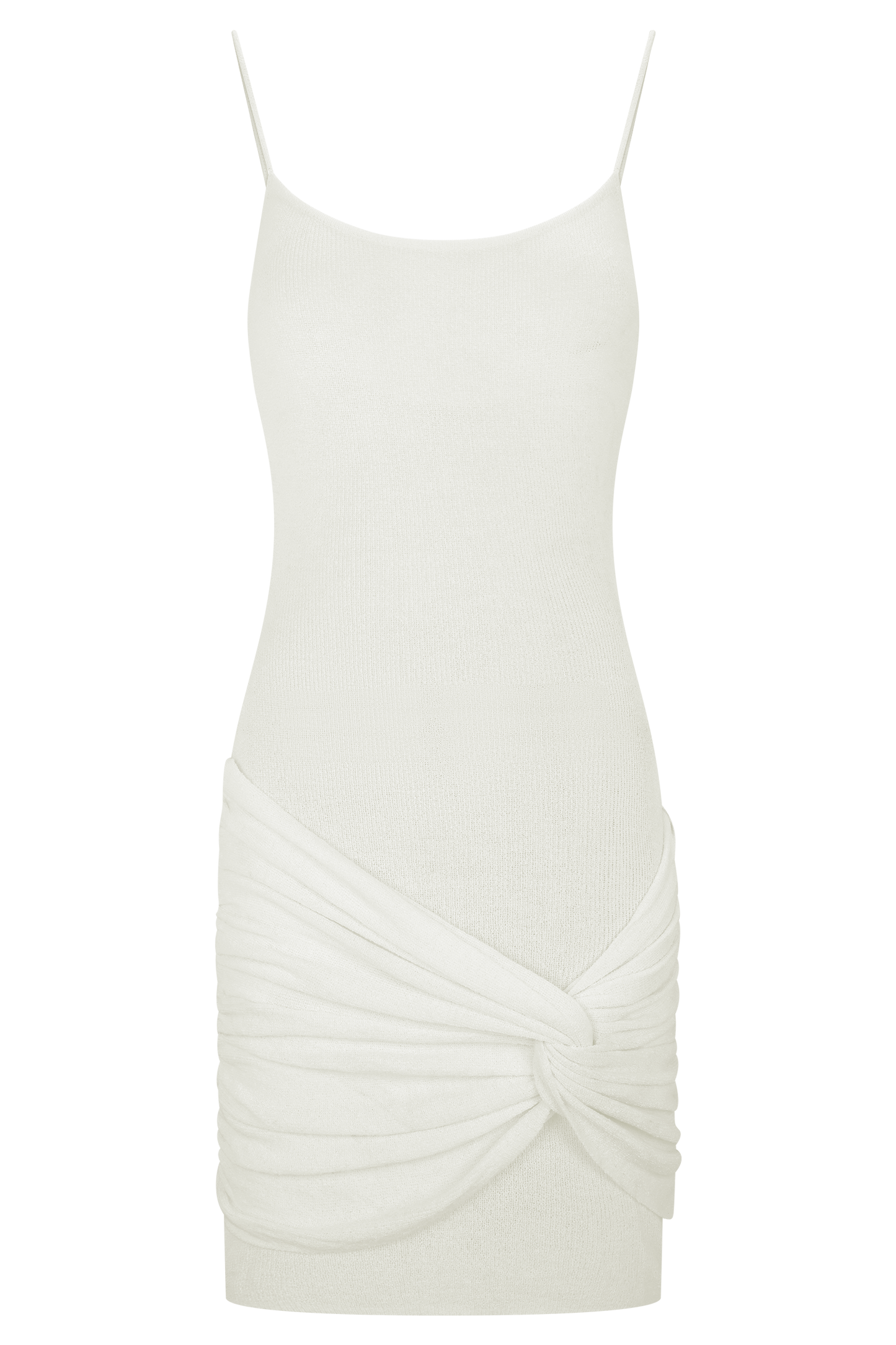 Laurie Twist Knit Mini Dress - Ivory