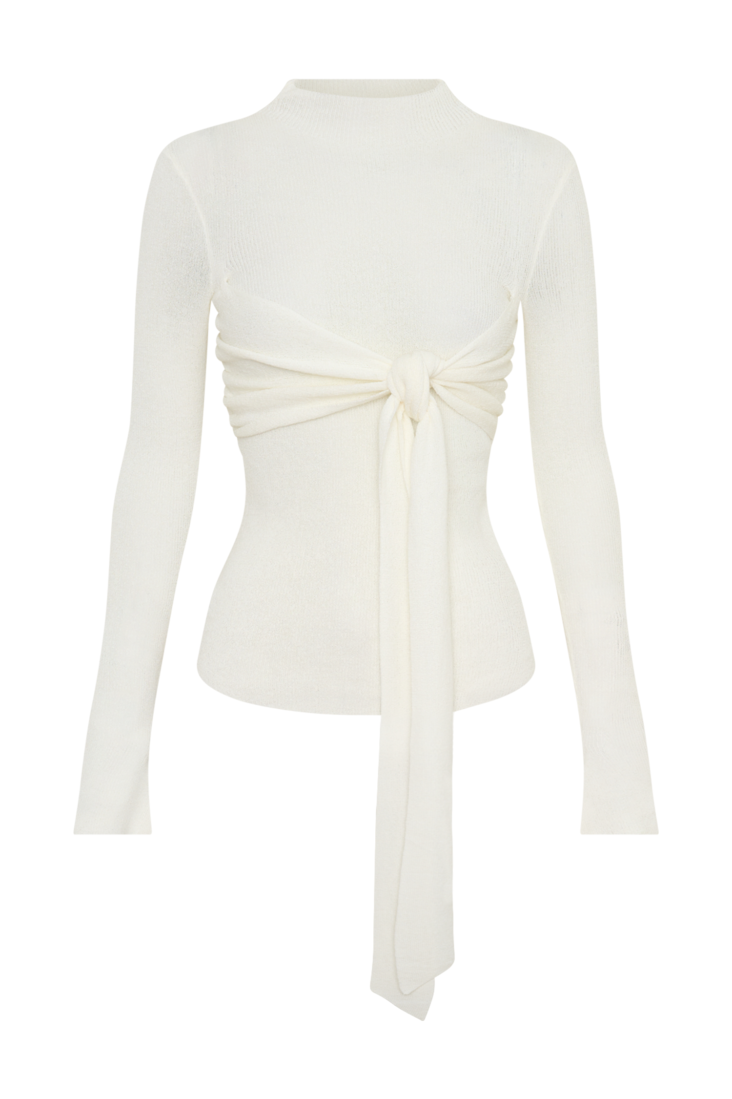 Lawson Wrap Knit Long Sleeve Top - White #11