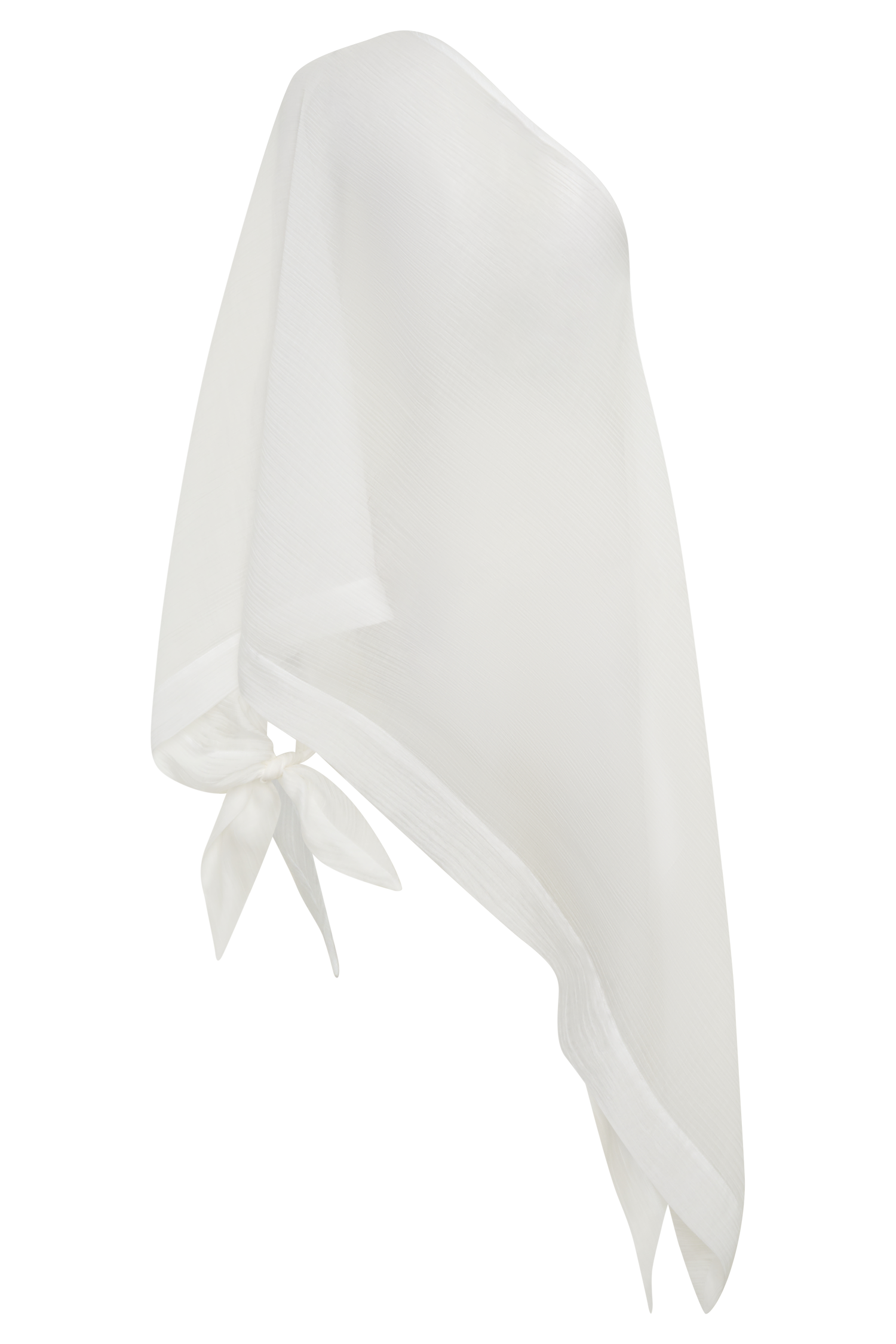 Leilani Sheer Draped Asymmetric Top - Ivory #9