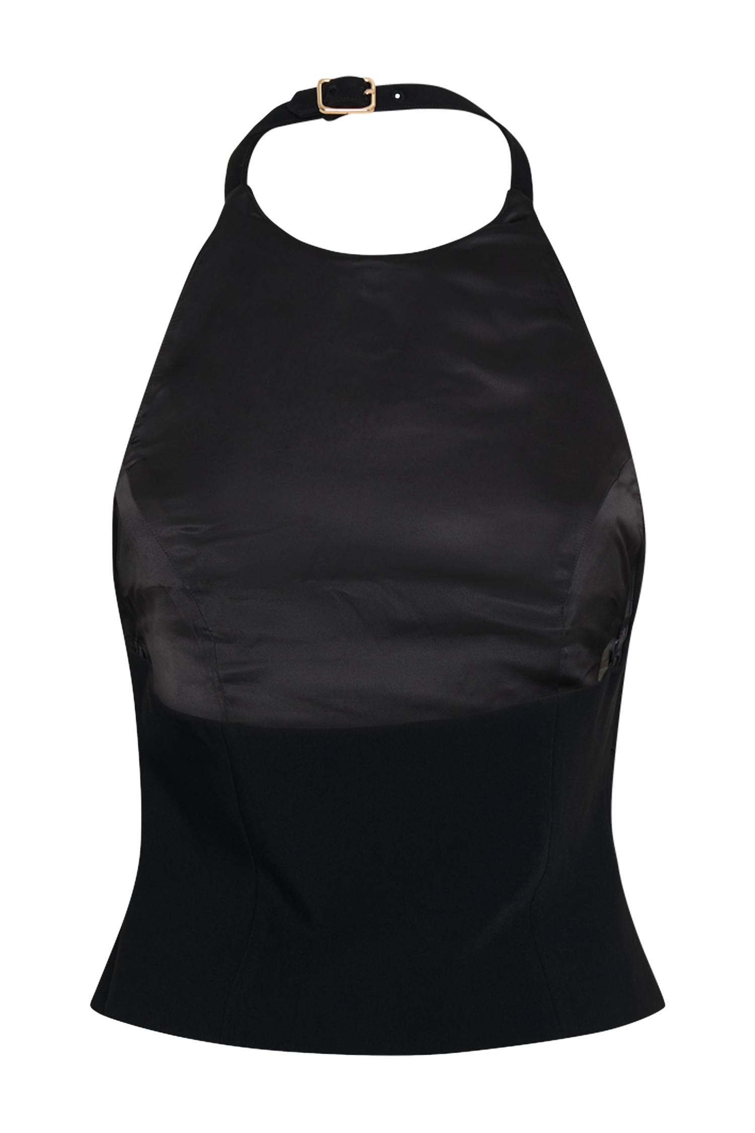 Letitia Suiting Halter Top With Buckle - Black #8