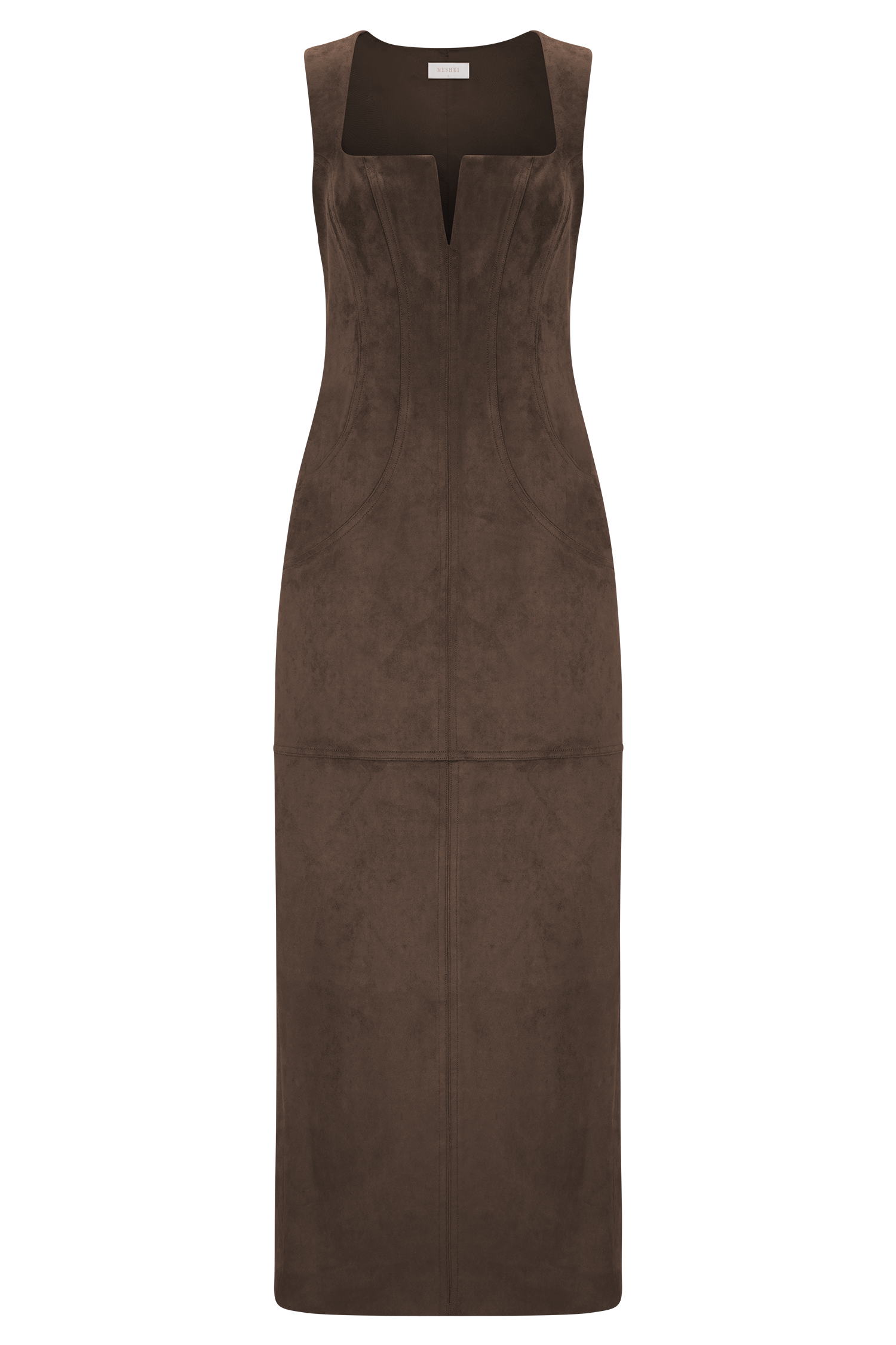 Liam Faux Suede Maxi Dress - Dark Chocolate #9