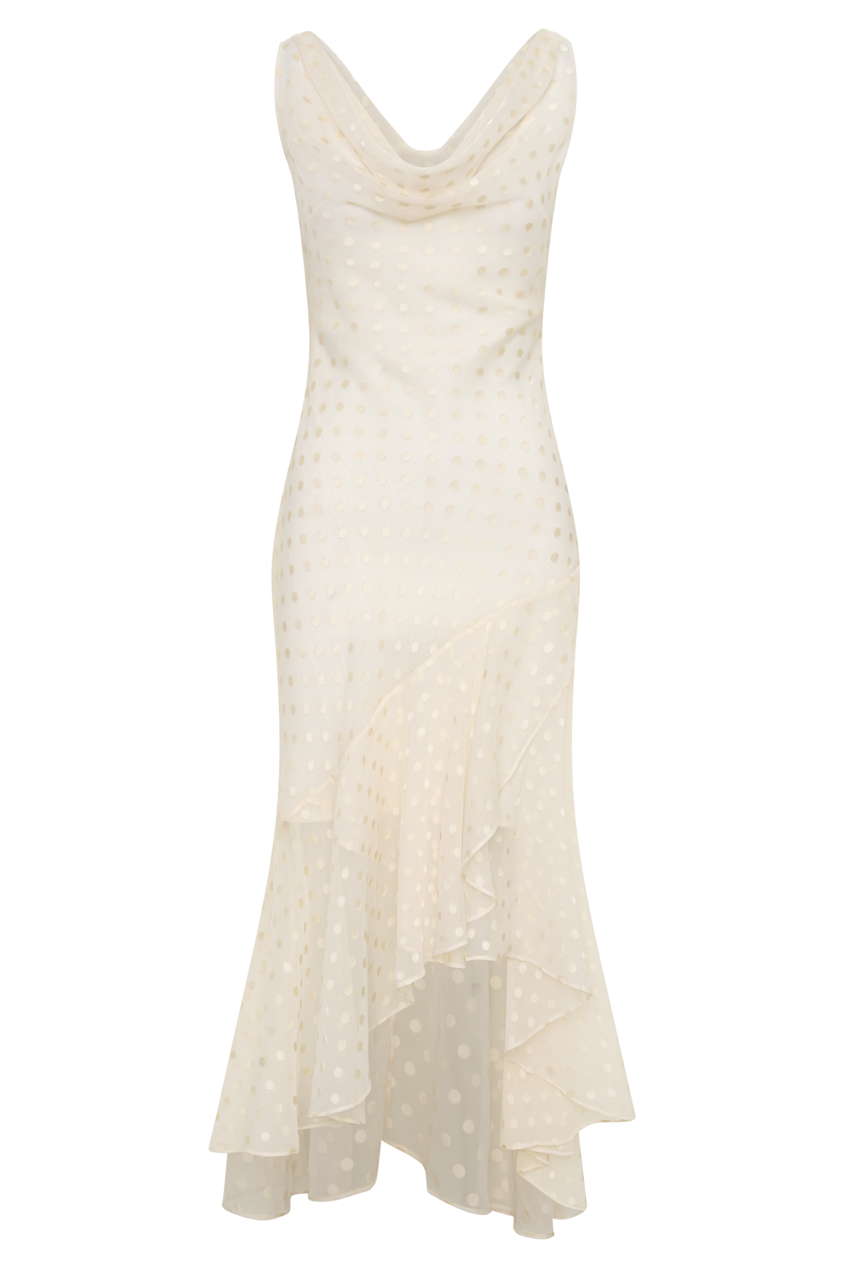 Lilah Devore Midi Dress - Ivory #9