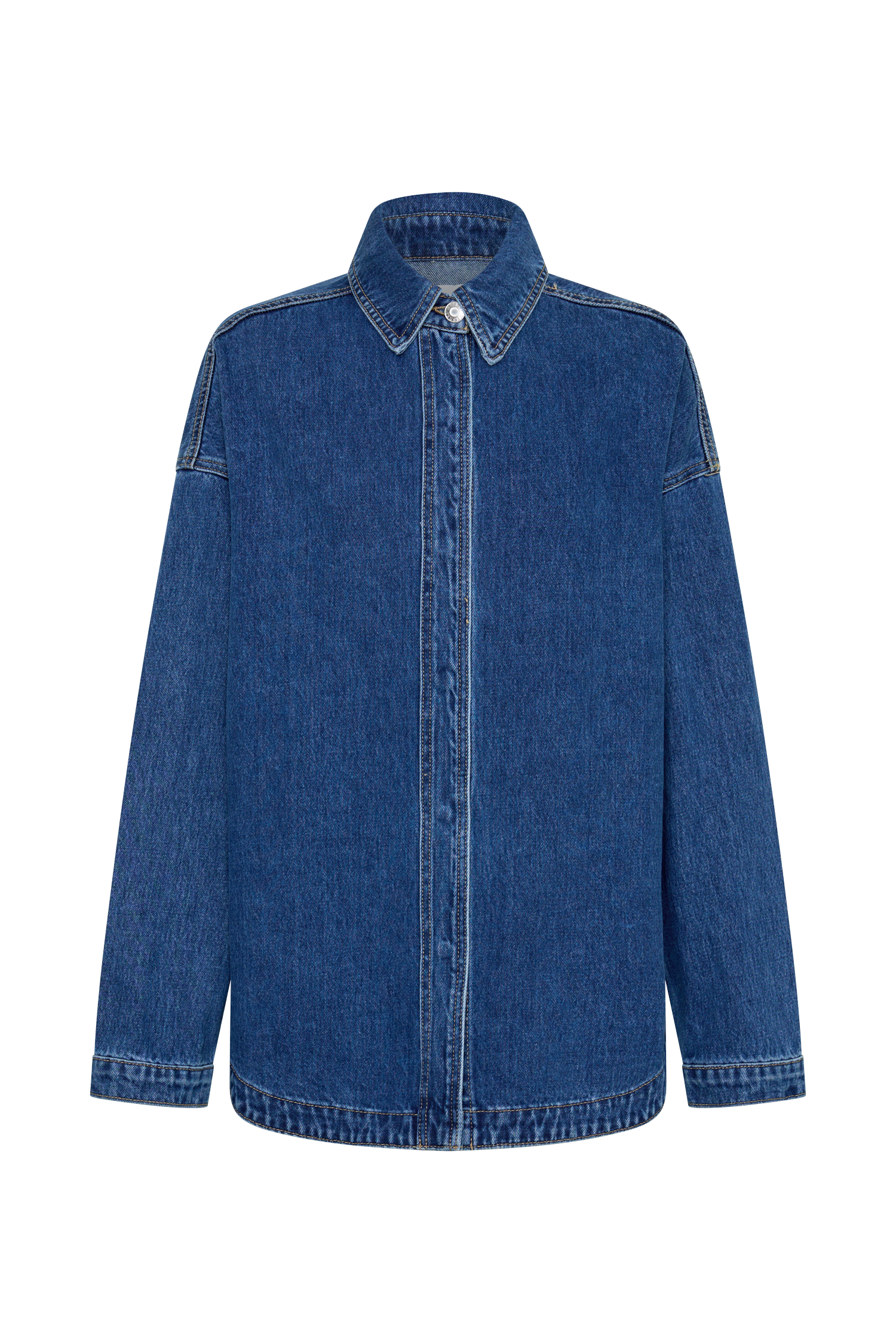Lioda Oversized Denim Shirt - Dark Blue #7