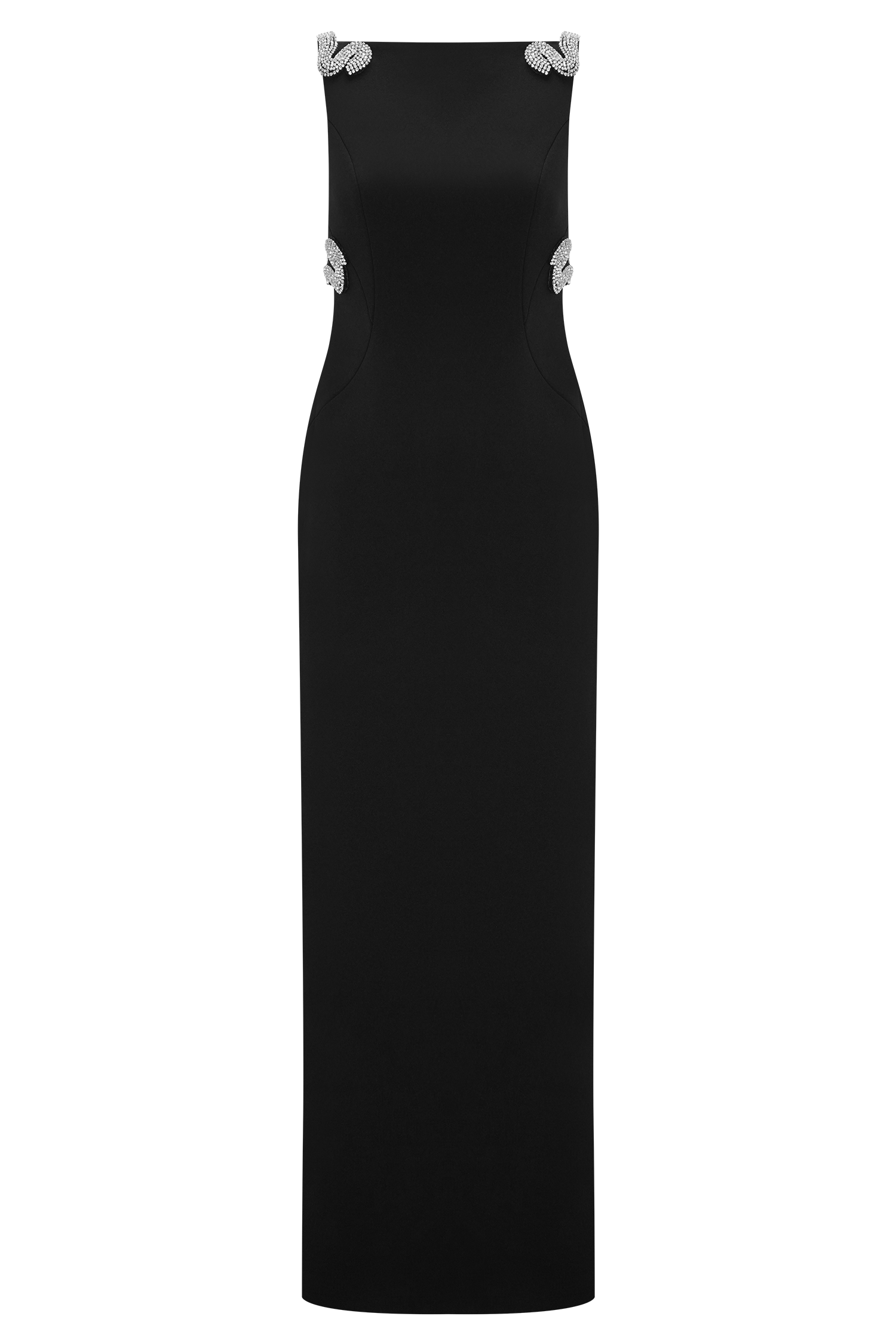 Lorde Embellished Crepe Maxi Dress - Black #13