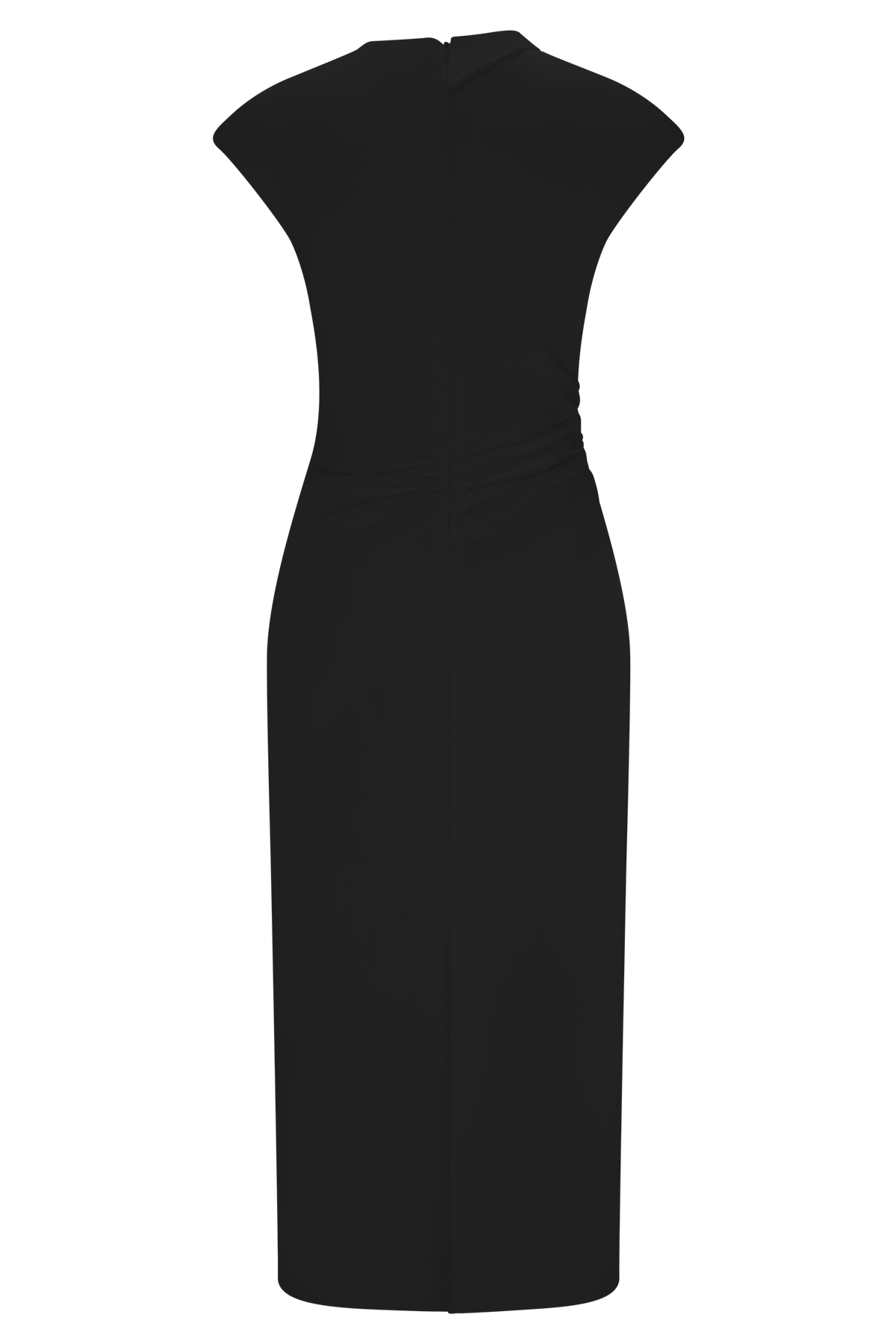 Lorena Cotton Midi Dress - Black