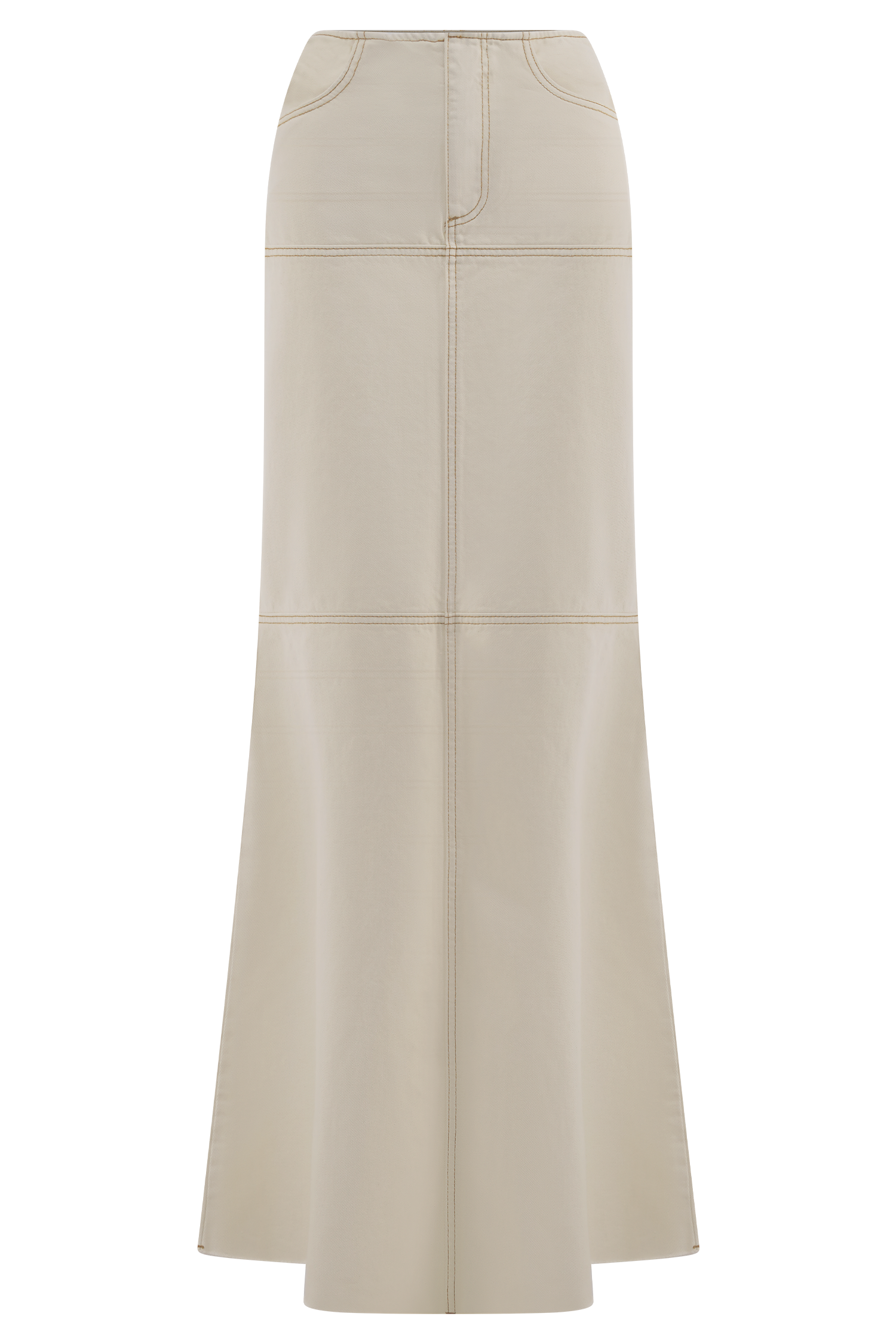 Loretta Denim Maxi Skirt - Ecru #9