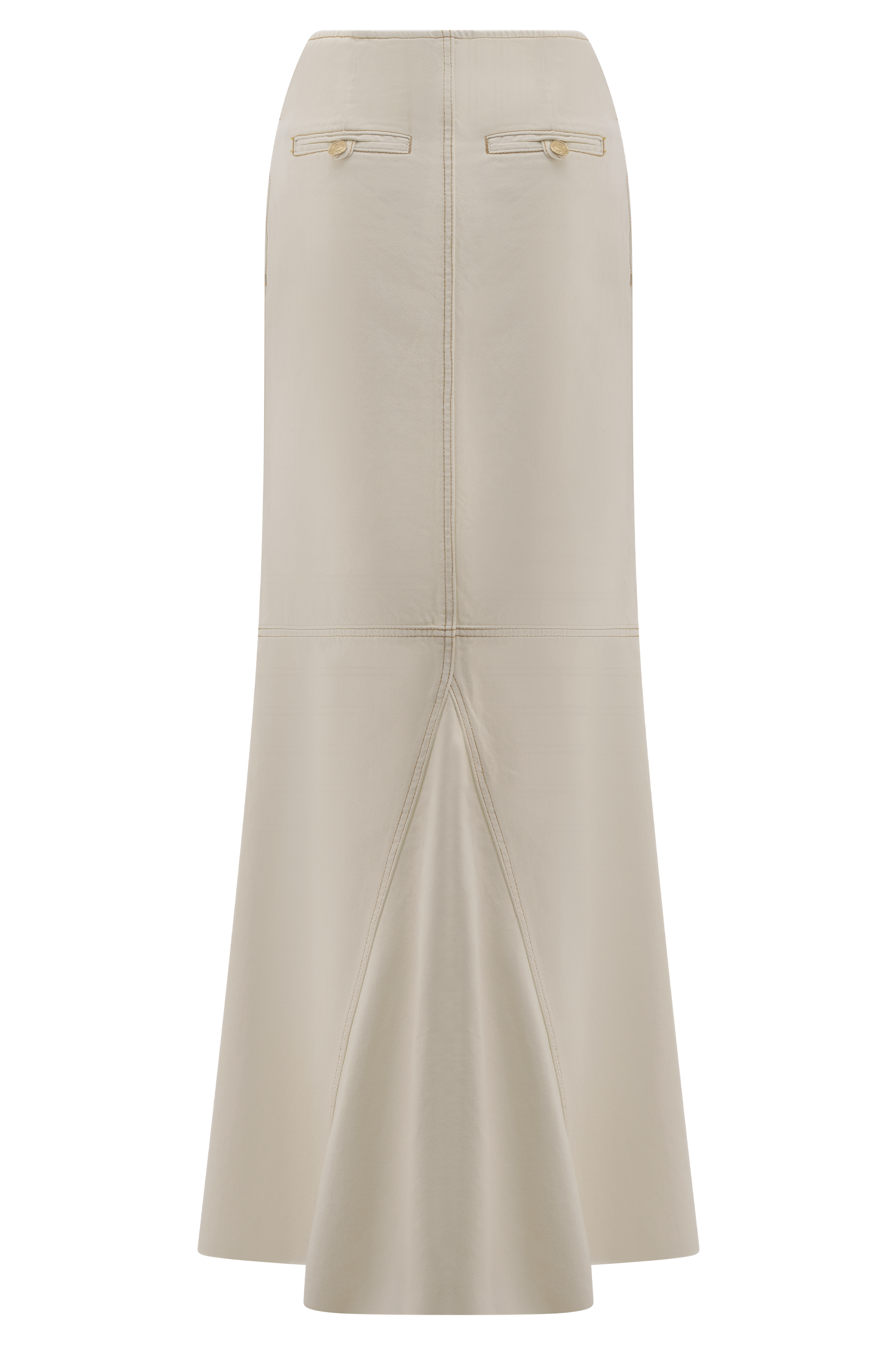 Loretta Denim Maxi Skirt - Ecru #8