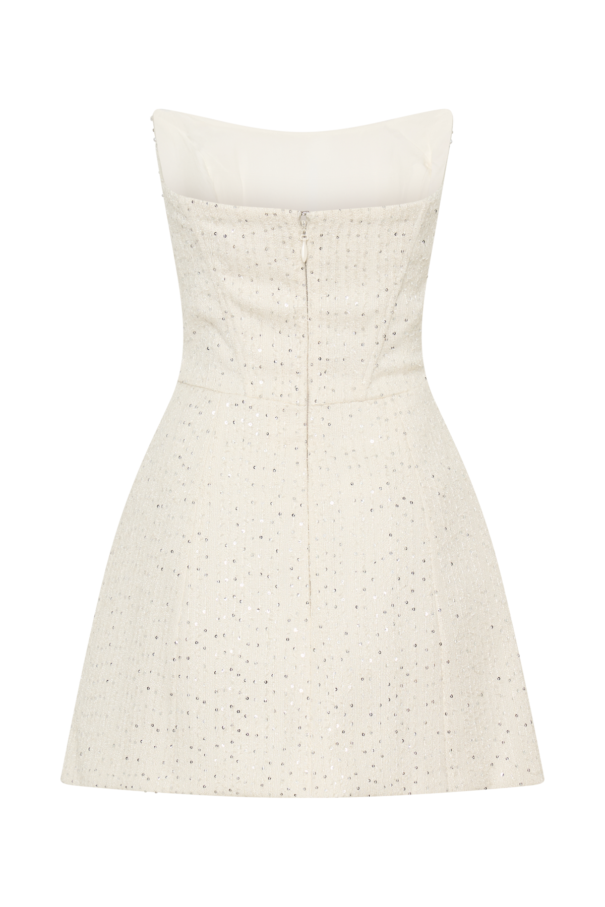 Lorrie Tweed Corset Mini Dress - White #9