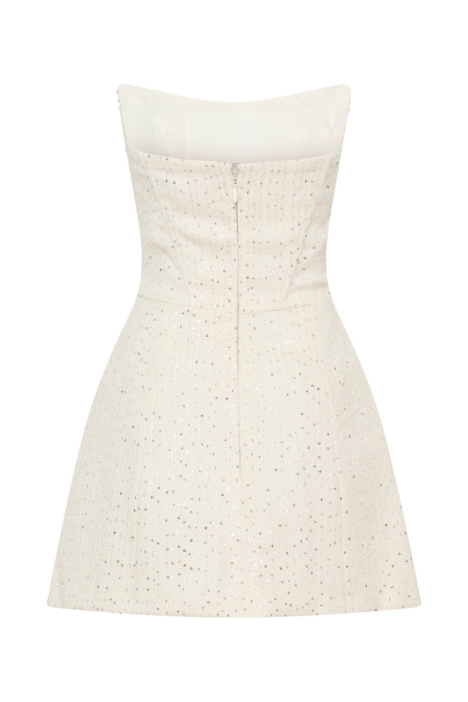 Lorrie Tweed Corset Mini Dress - White #12