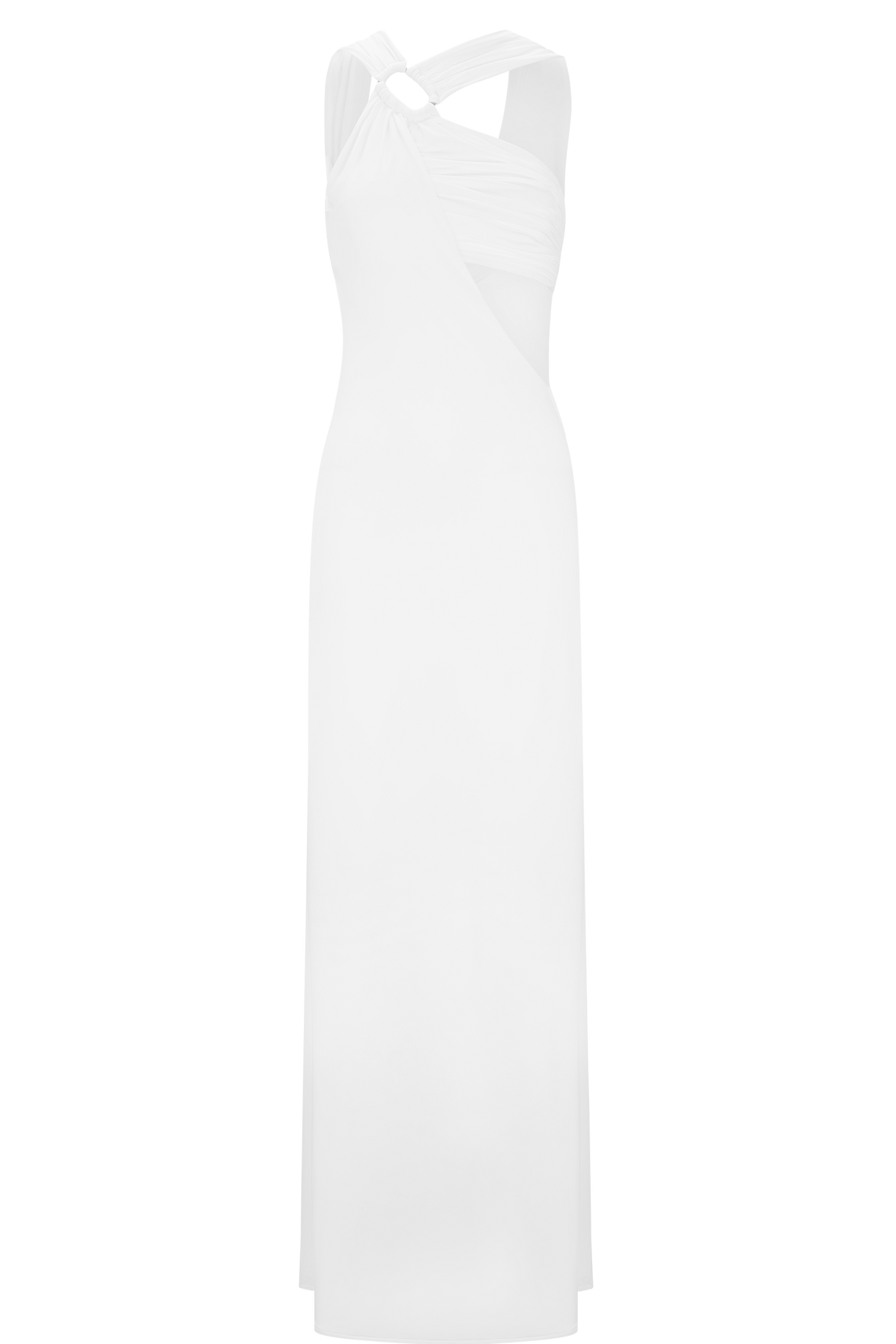 Lottie Slinky Maxi Dress With Split - White #7