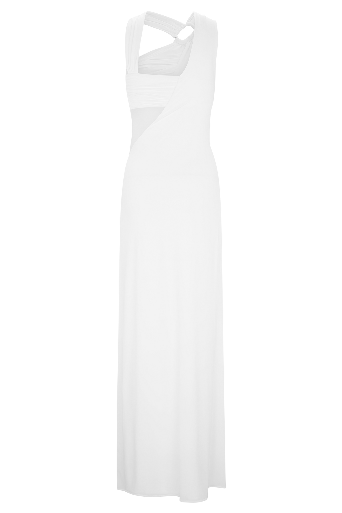 Lottie Slinky Maxi Dress With Split - White #6