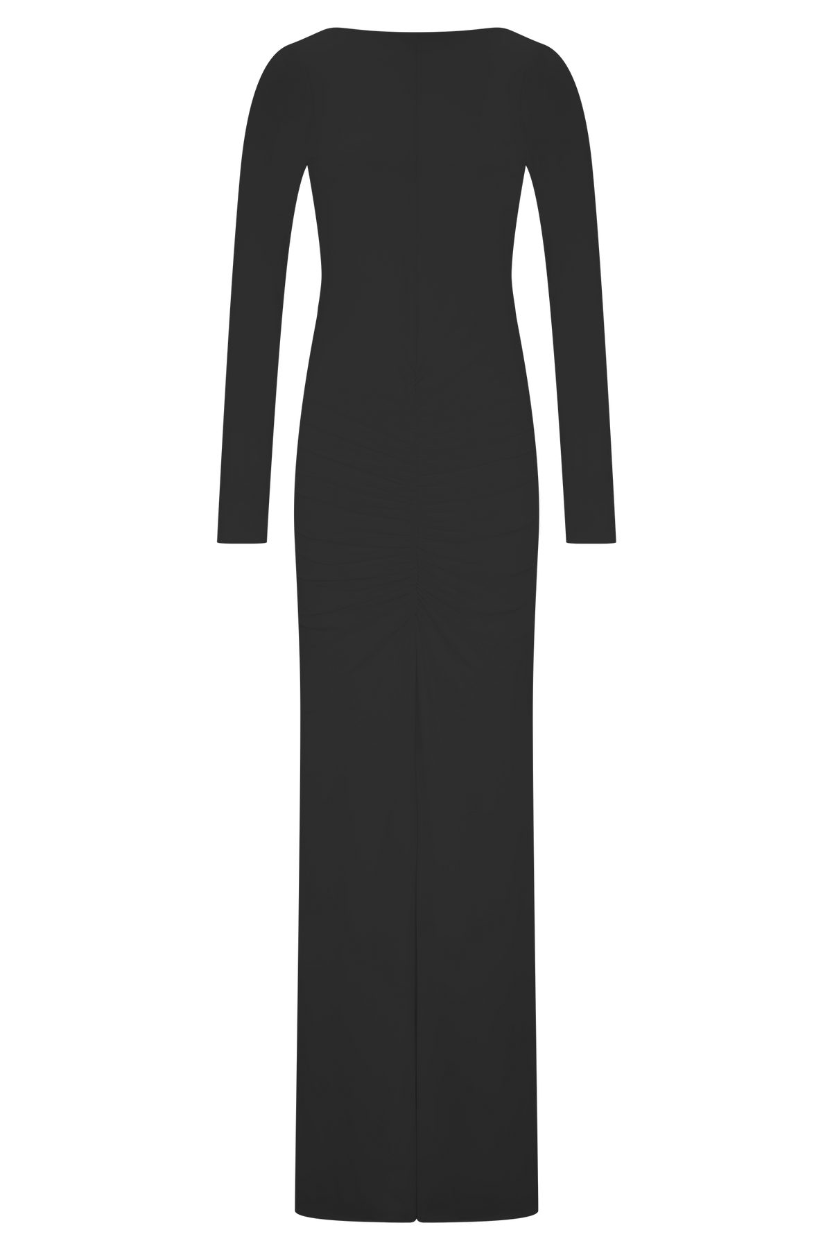 Louisa Long Sleeve Slinky Maxi Dress - Black