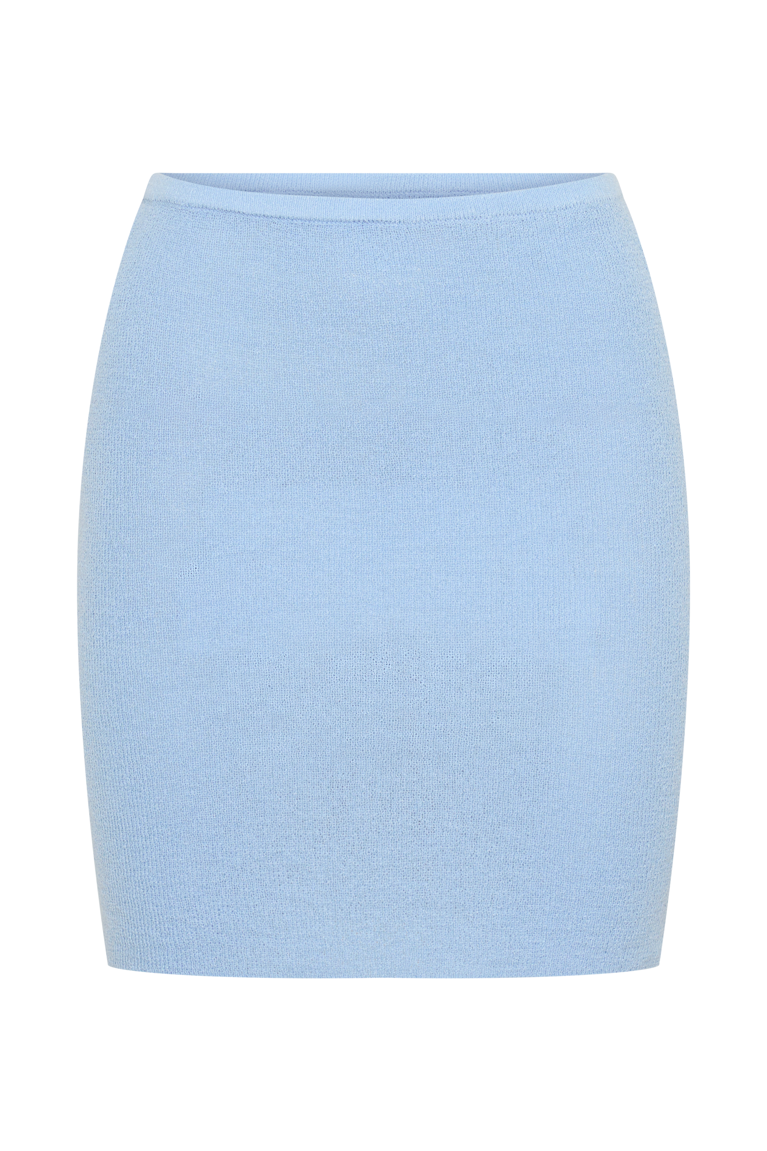 Loura Mid Rise Knit Mini Skirt - Cornflower Blue #9