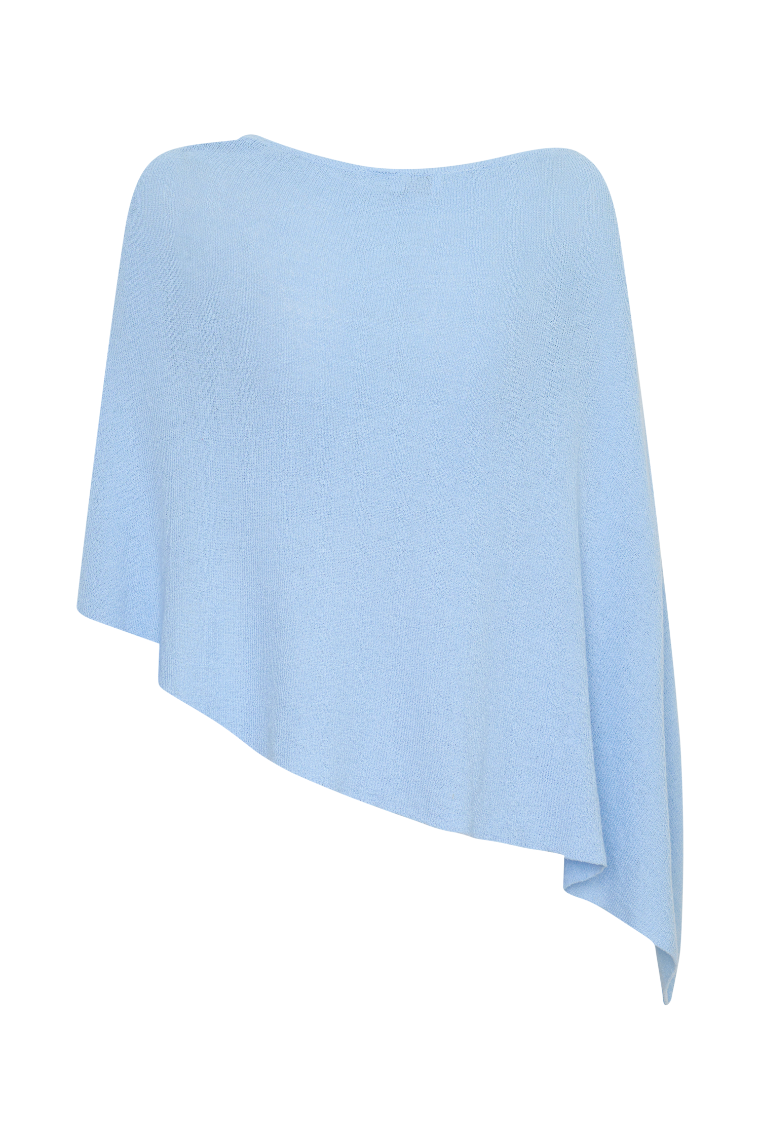 Loura One Shoulder Knit Cape Top - Cornflower Blue #10
