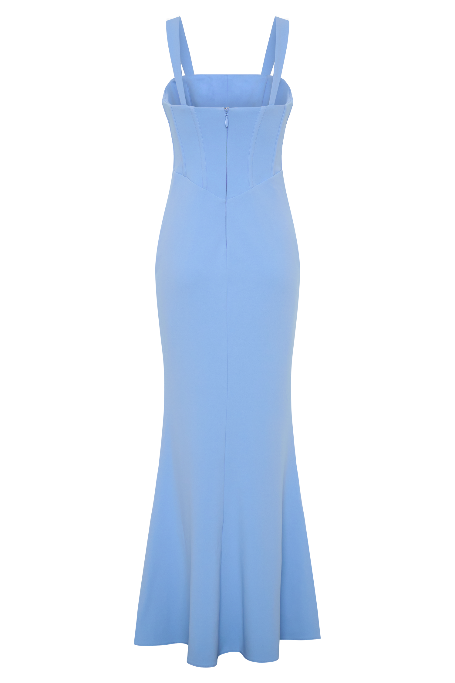Luella Crepe Corset Maxi Dress - Cornflower Blue | MESHKI UK