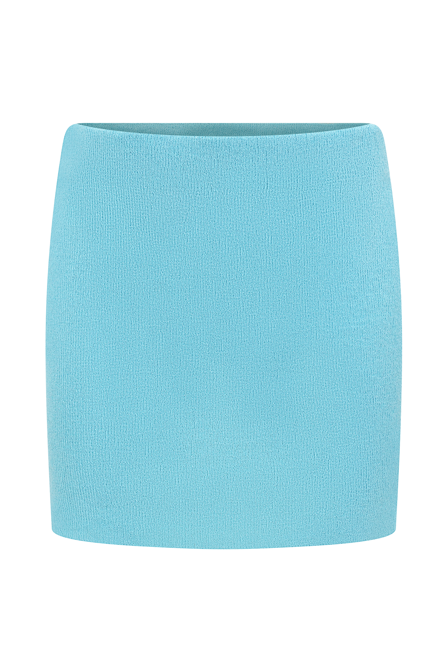 Esme Knit Mini Skirt - Cyan Blue