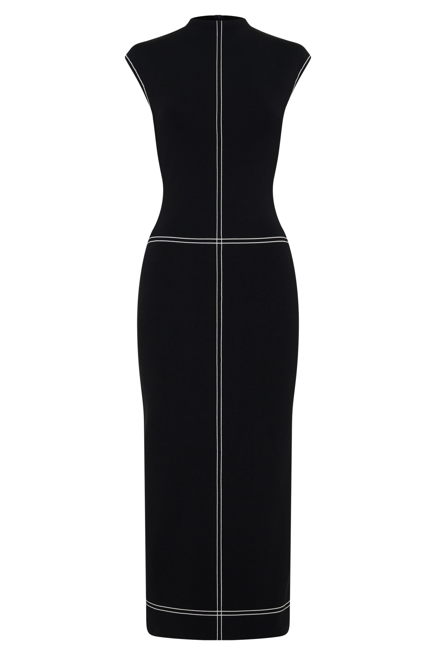 Malone Bandage Knit Midi Dress - Black