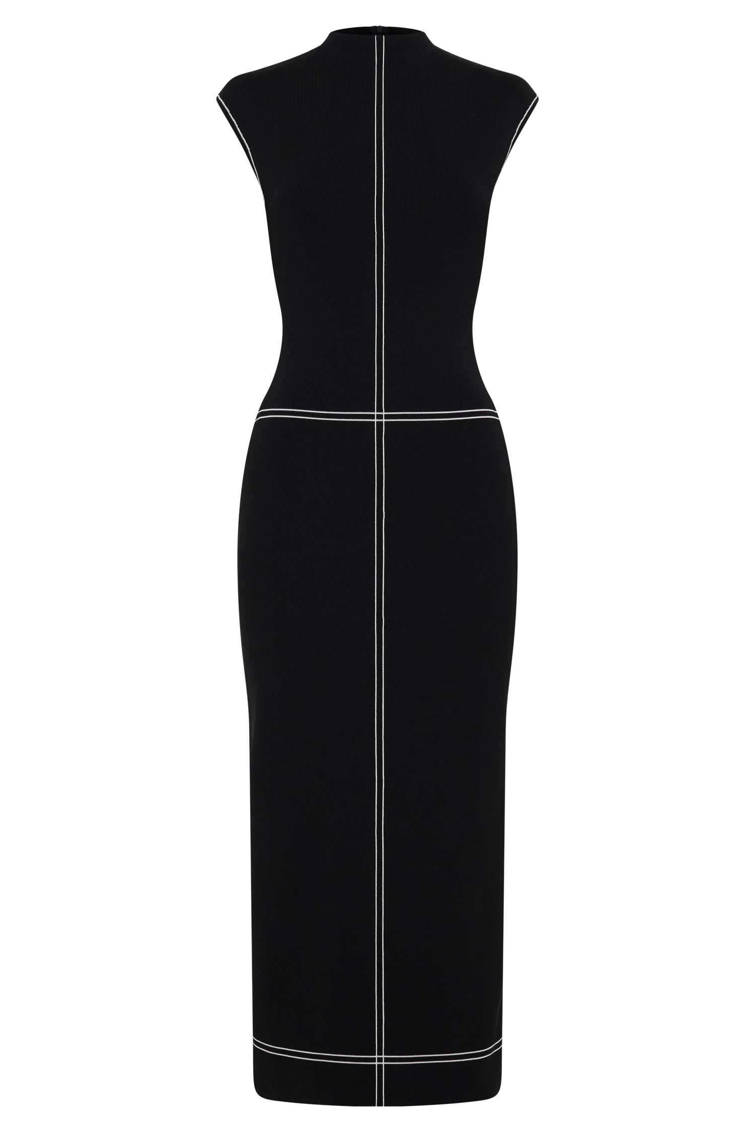 Malone Bandage Knit Midi Dress - Black #9
